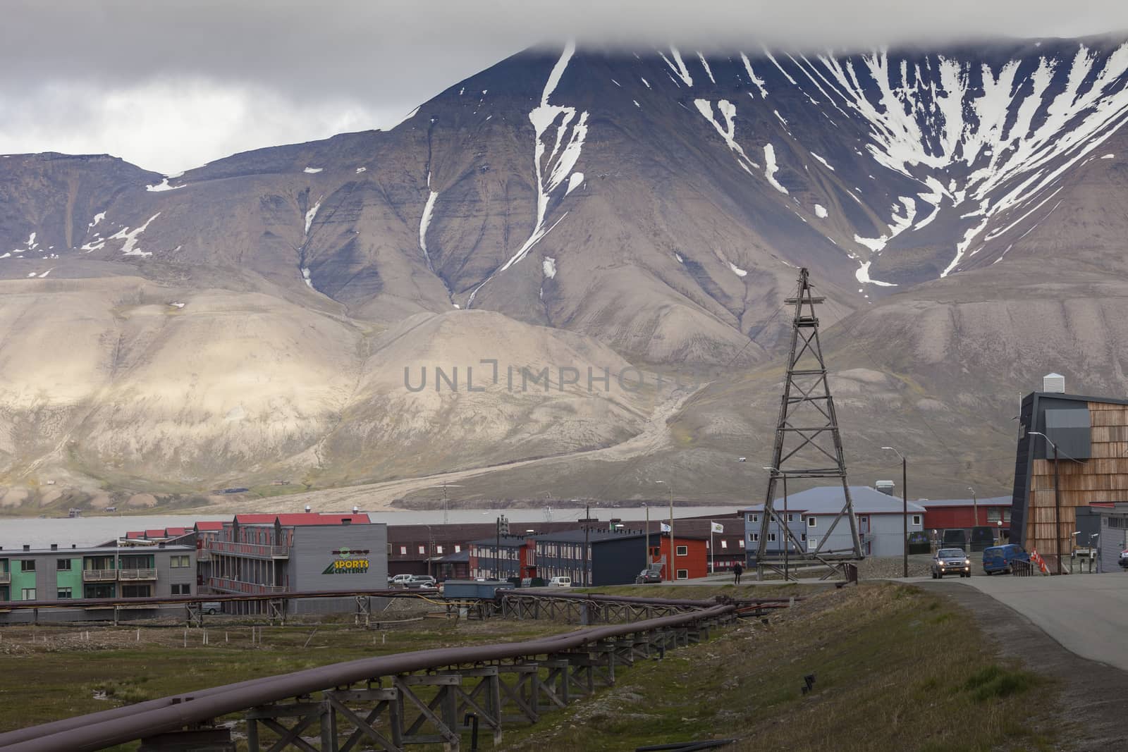View over Longyearbyen, Svalbard, Norway by mariusz_prusaczyk