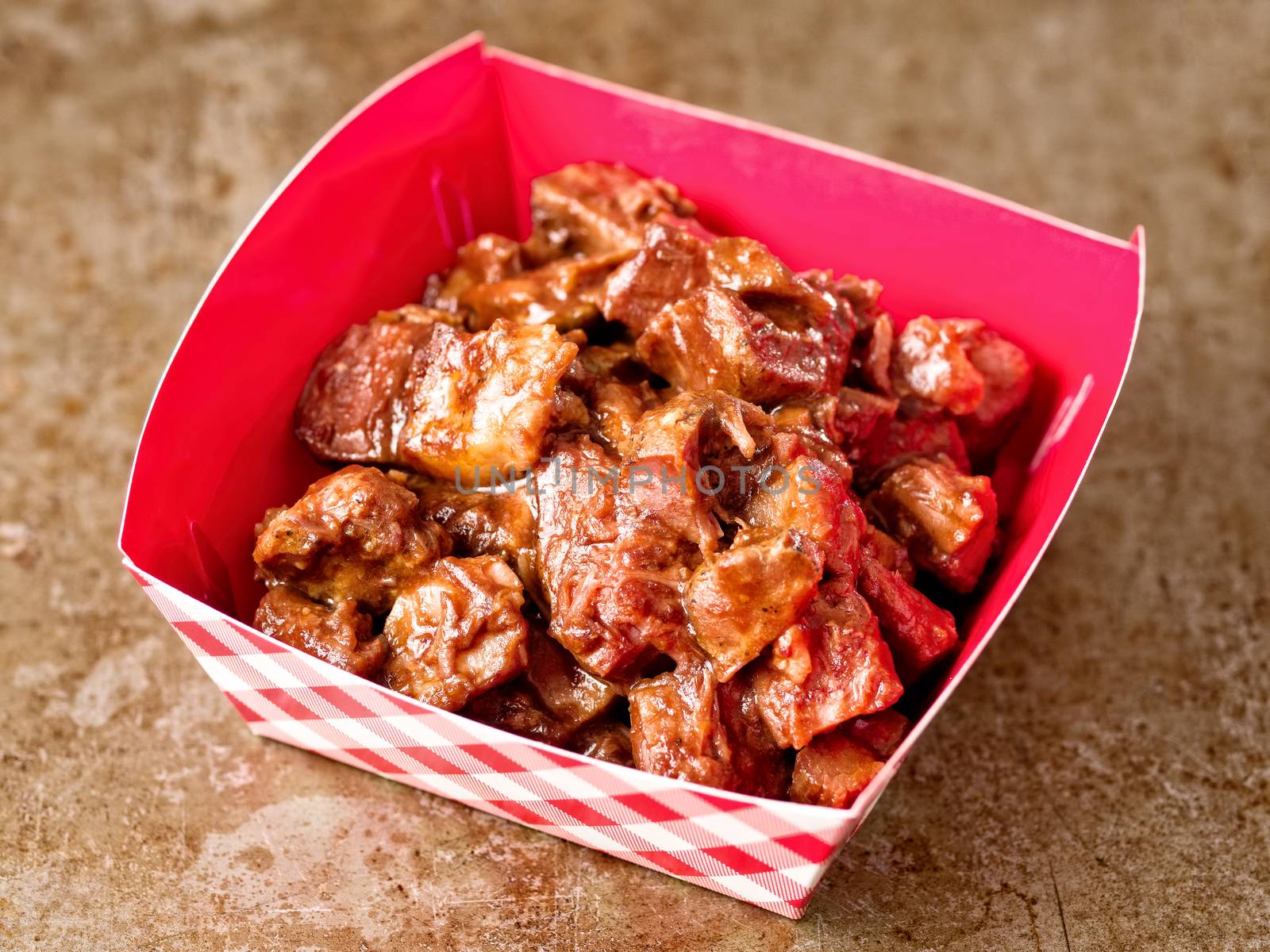 close up of rustic american barbecued pork