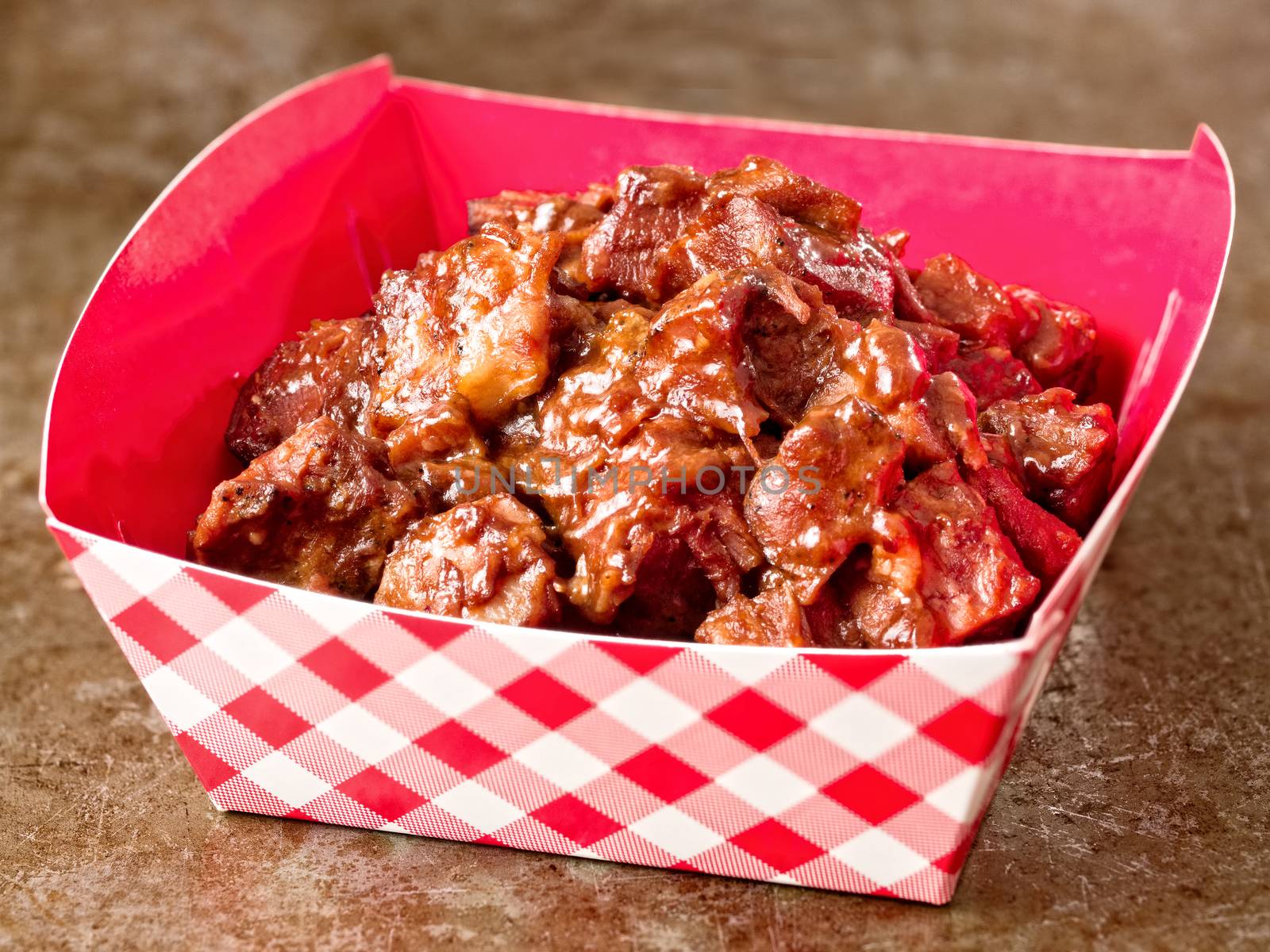 close up of rustic american barbecued pork