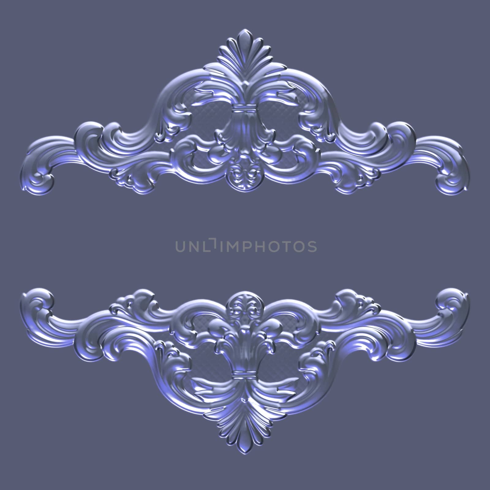 3d swirl floral luxury background decorative ornament.