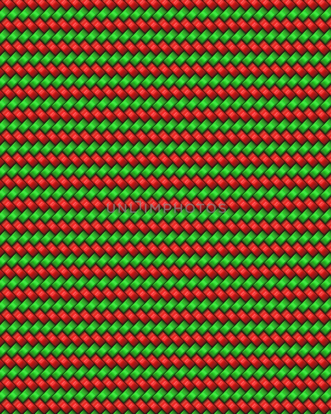 Red and green weave pattern abstract background decoration.