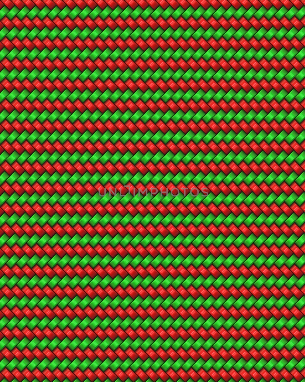 Red and green weave pattern abstract background decoration.