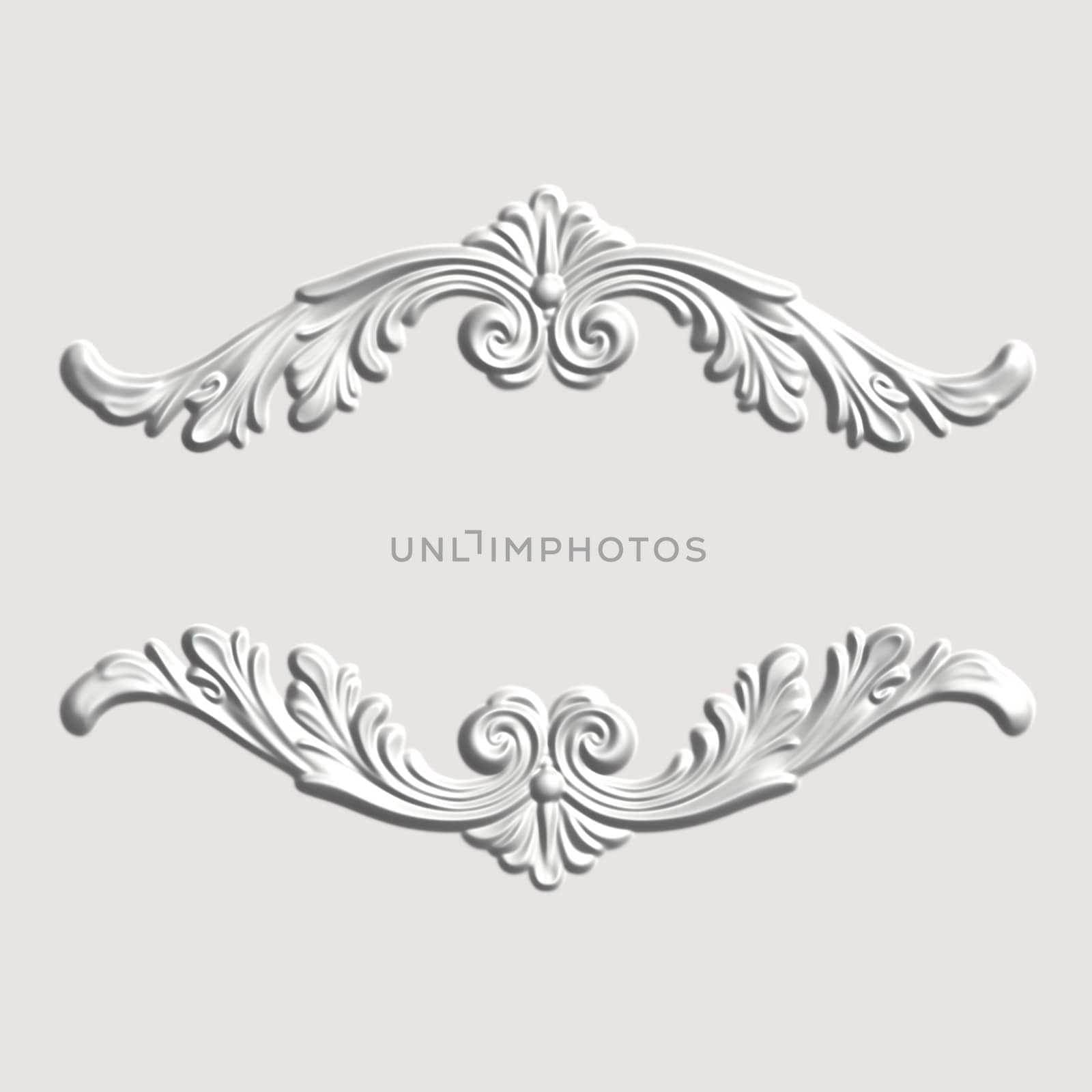 3d swirl floral luxury background decorative ornament.