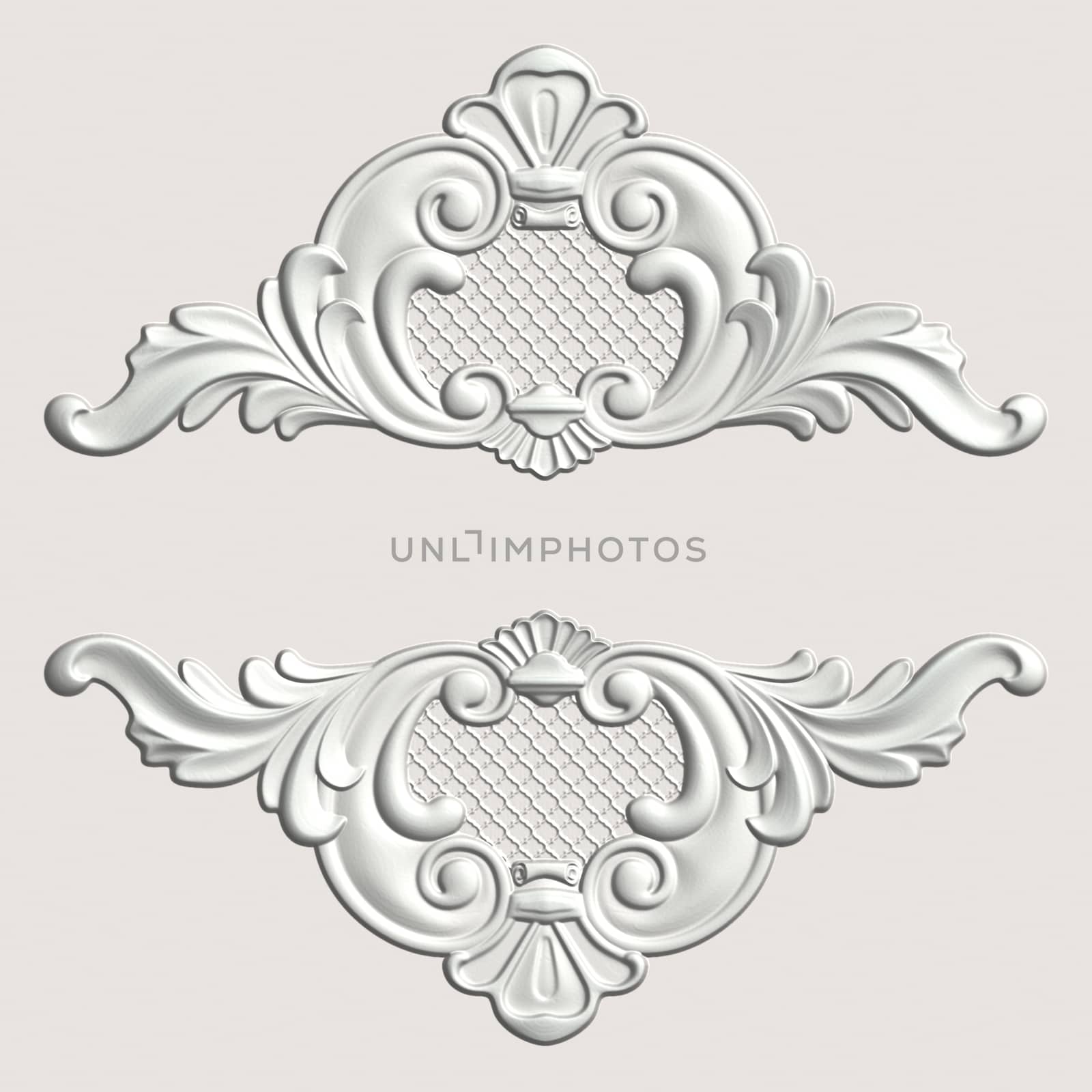 3d swirl floral luxury background decorative ornament.