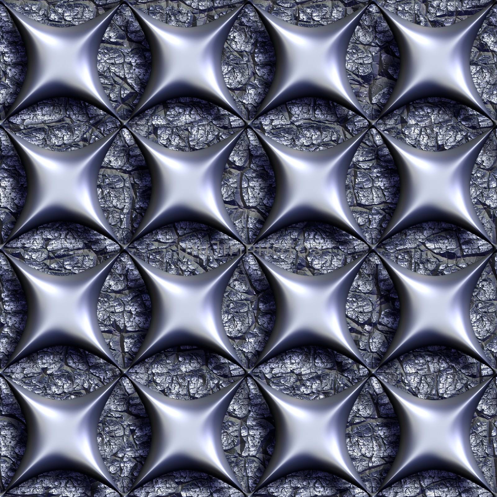 3d seamless tileable metal decorative background pattern.