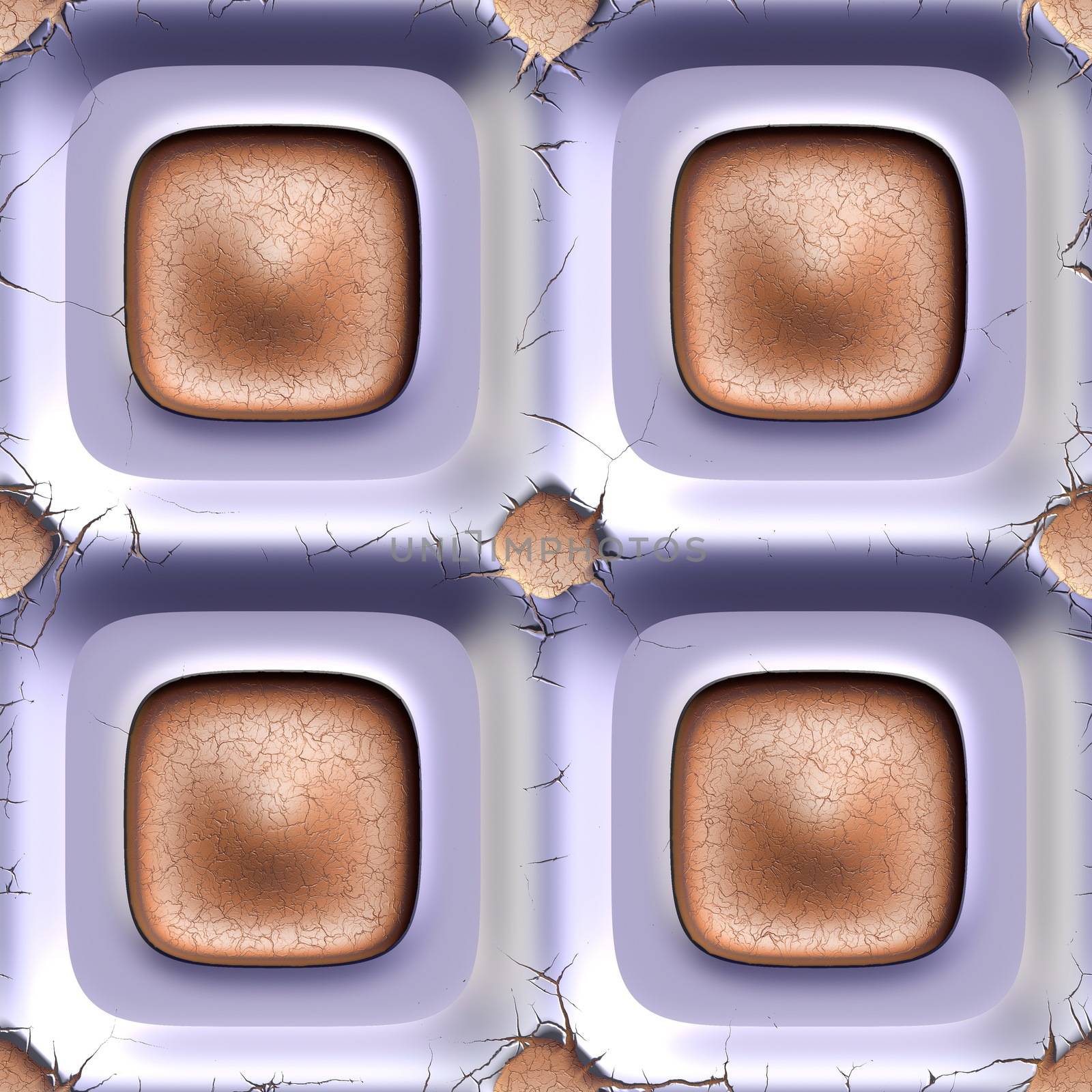 3d seamless tileable metal decorative background pattern.