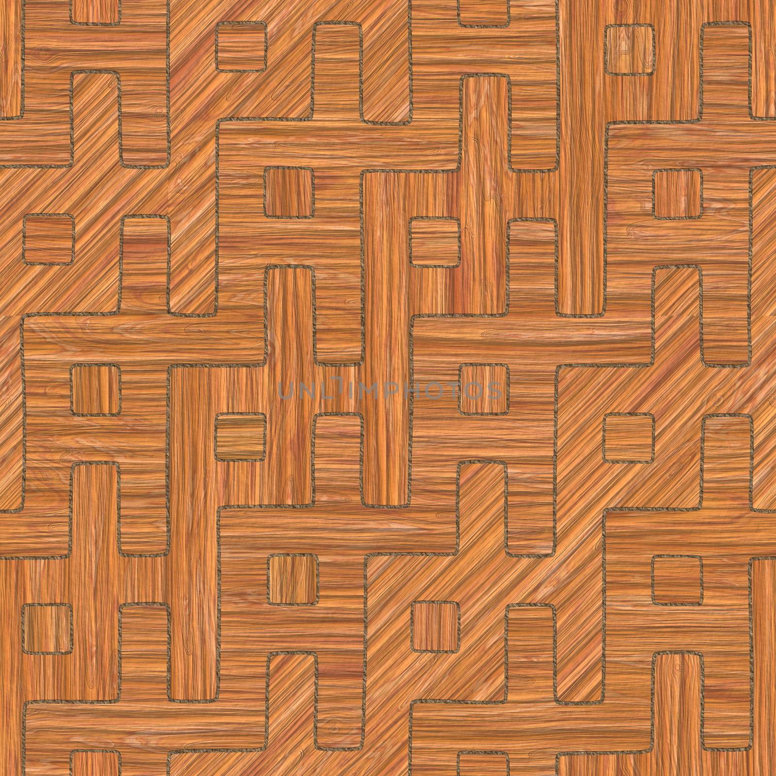 Irregular abstract seamless tileable wood background parquet pattern.