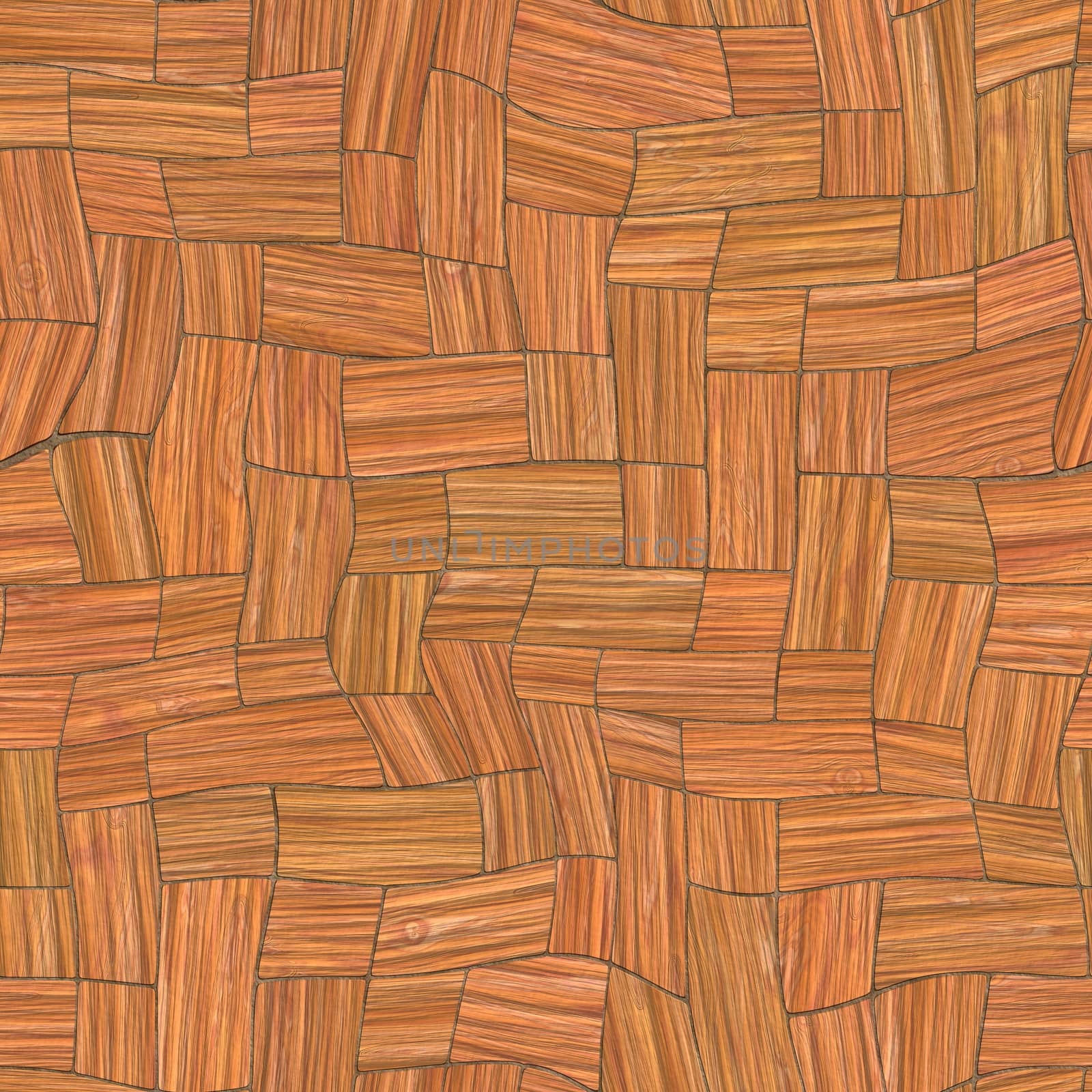 Irregular abstract seamless tileable wood background parquet pattern.