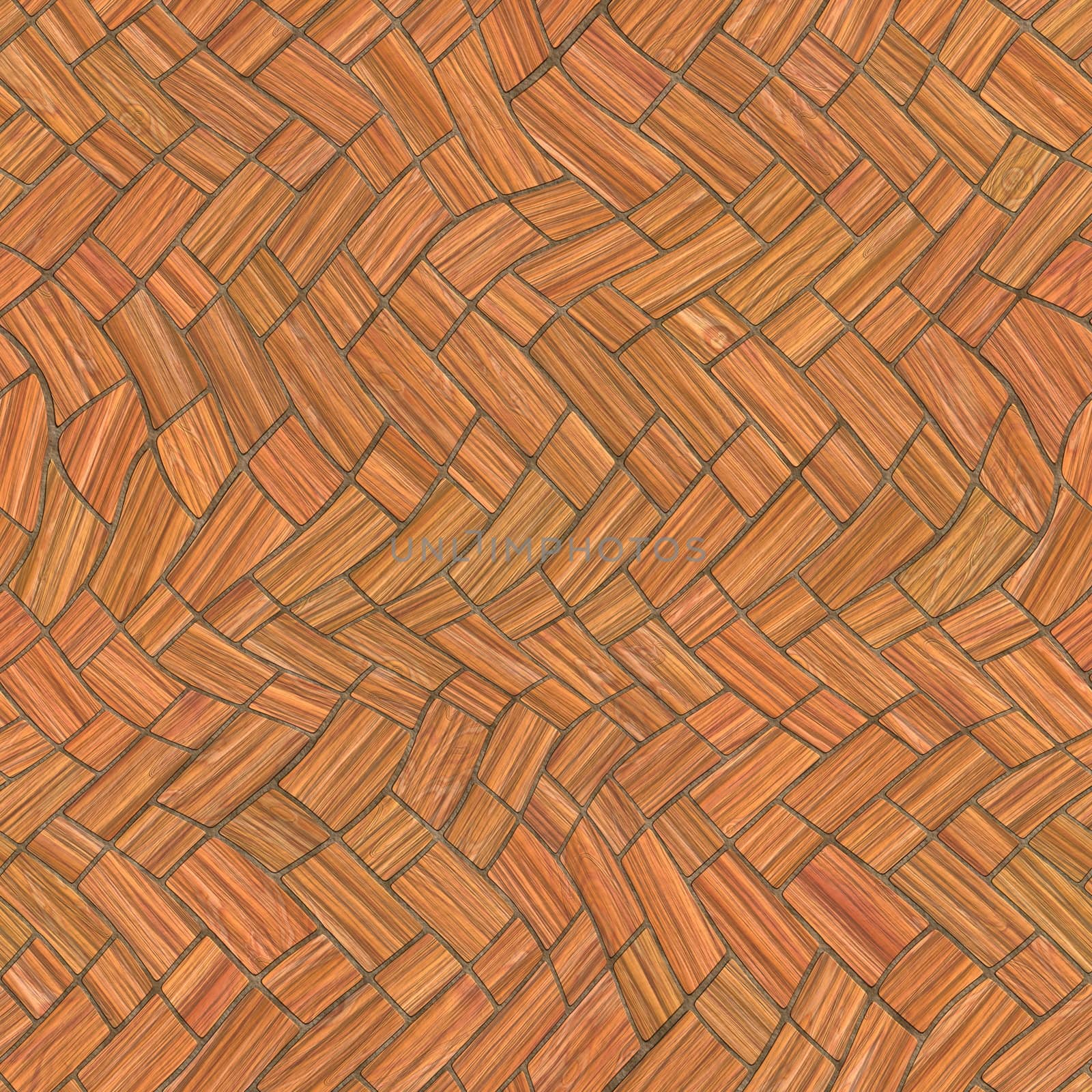 Irregular abstract seamless tileable wood background parquet pattern.