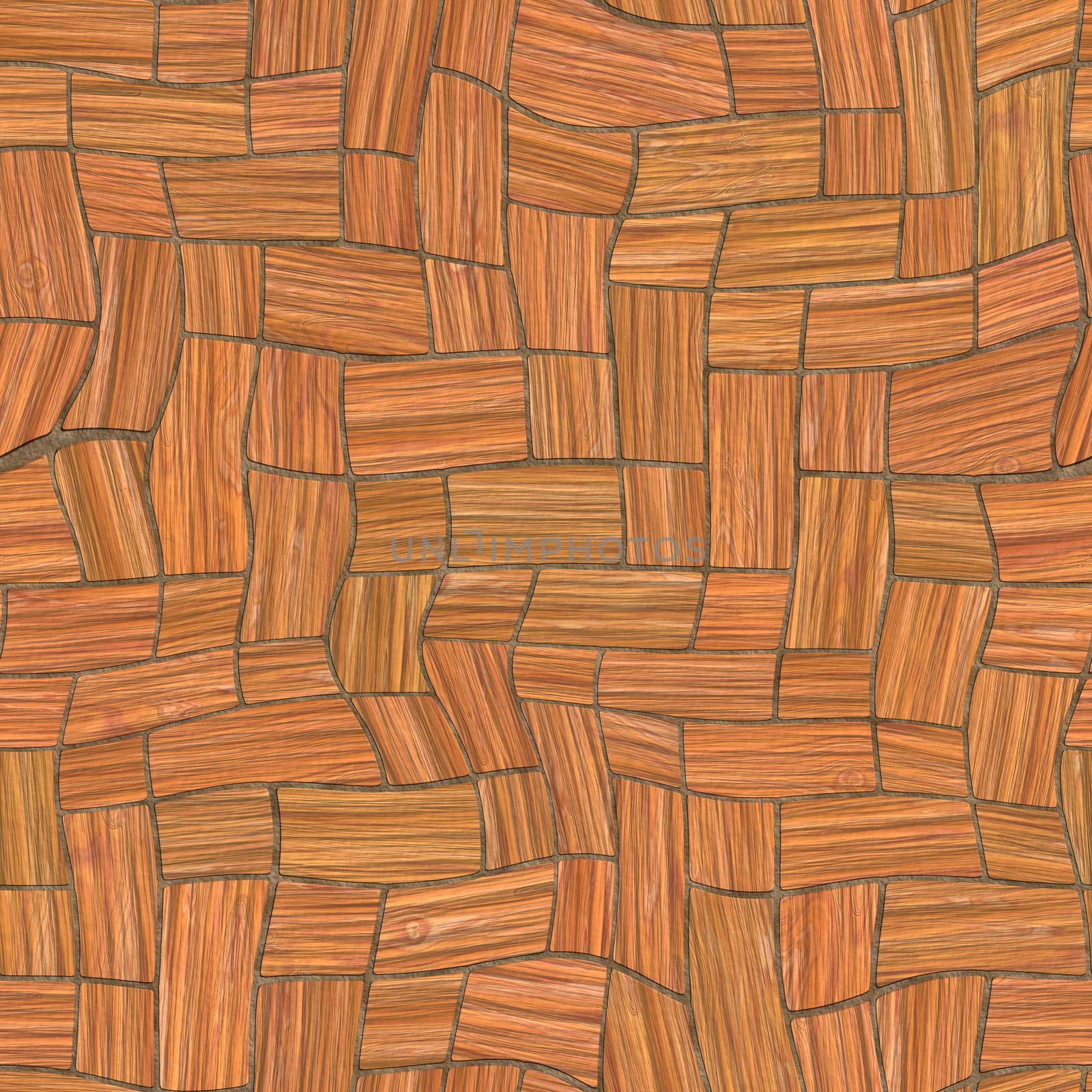 Irregular abstract seamless tileable wood background parquet pattern.