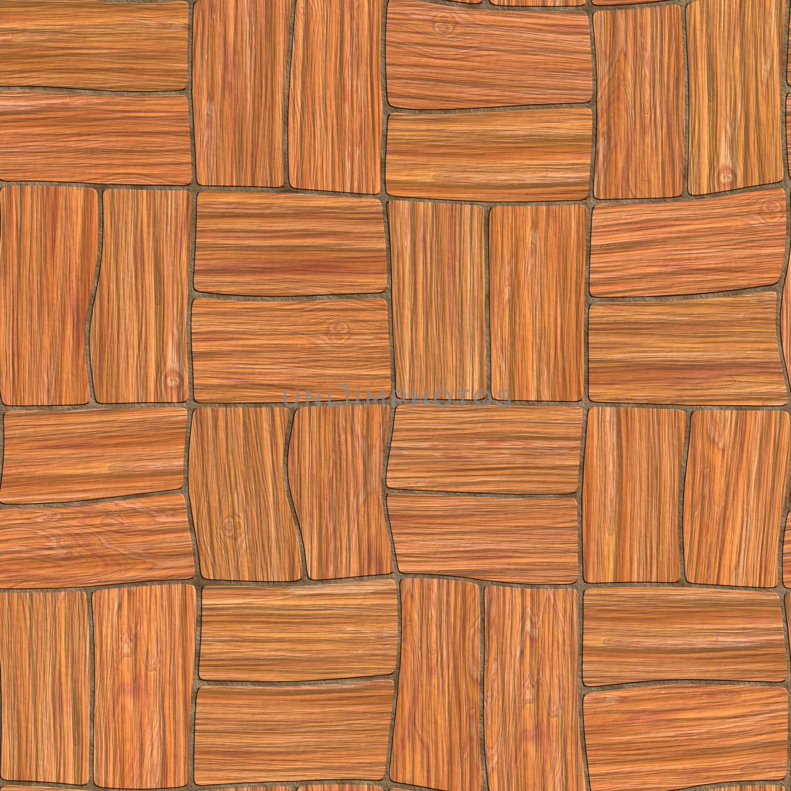 Irregular abstract seamless tileable wood background parquet pattern.