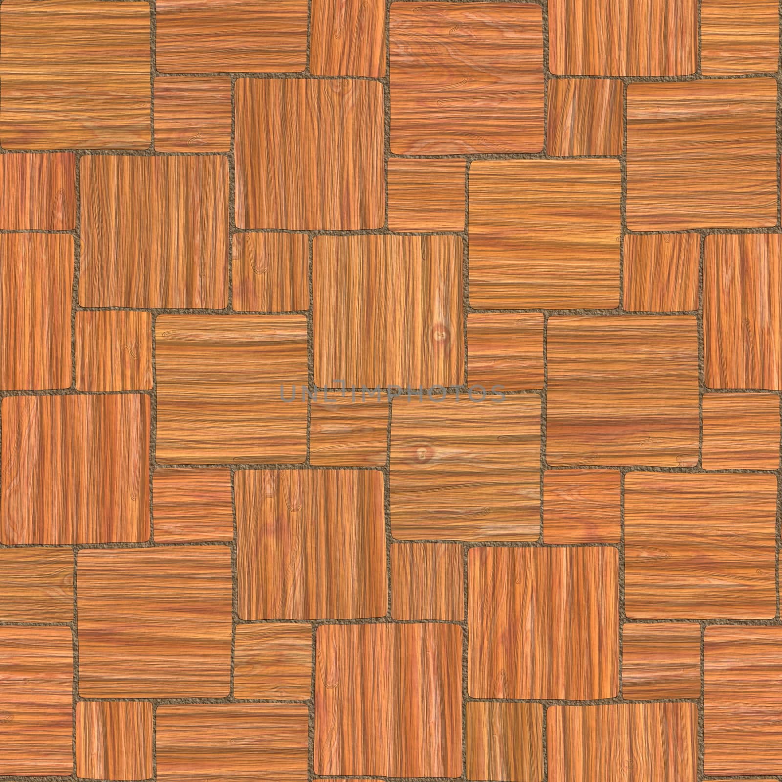 Irregular abstract seamless tileable wood background parquet pattern.