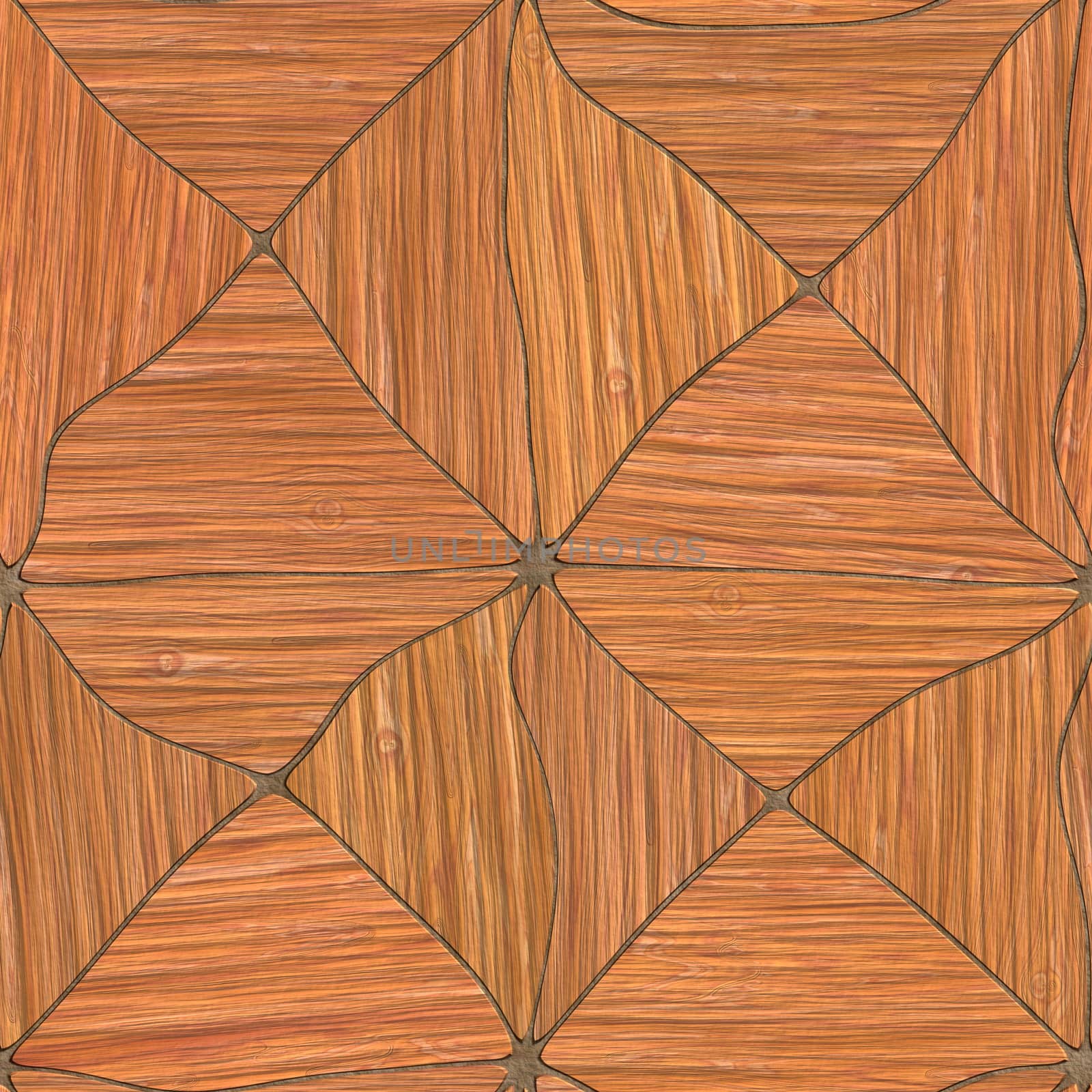 Irregular abstract seamless tileable wood background parquet pattern.