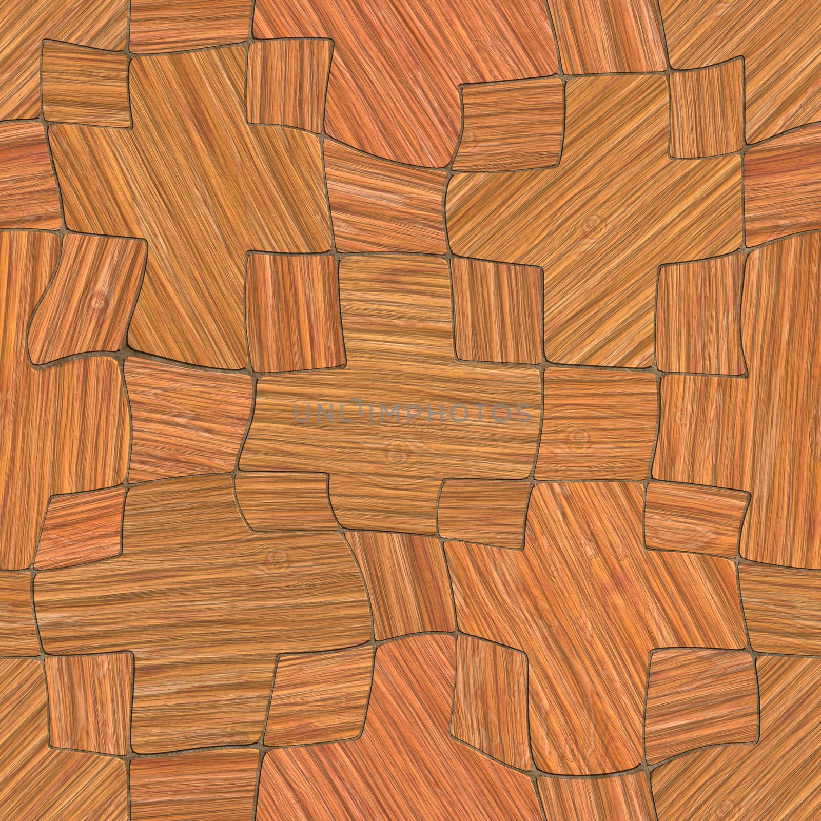 Irregular abstract seamless tileable wood background parquet pattern.