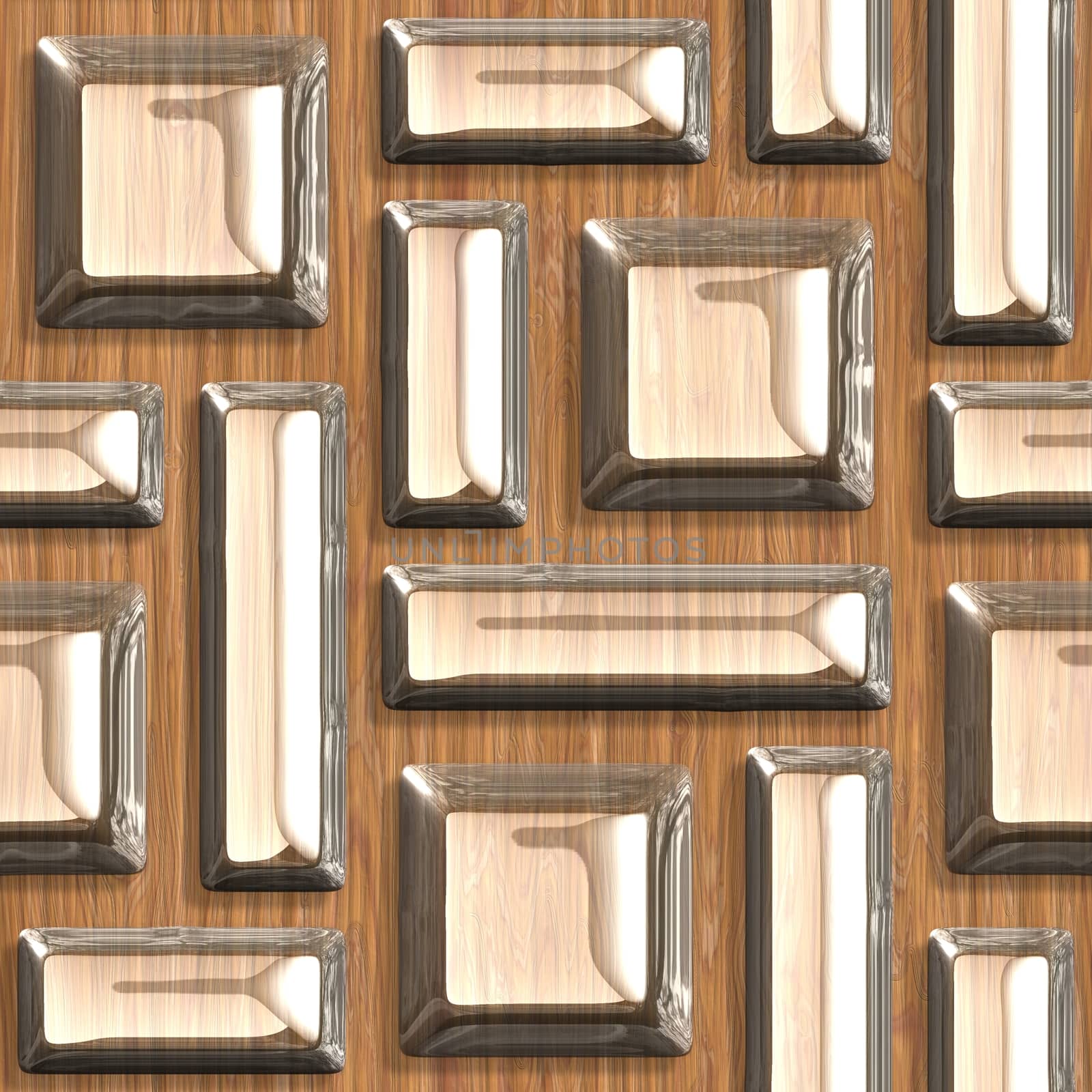 Wood surfaces sparkling glass tile seamless pattern.