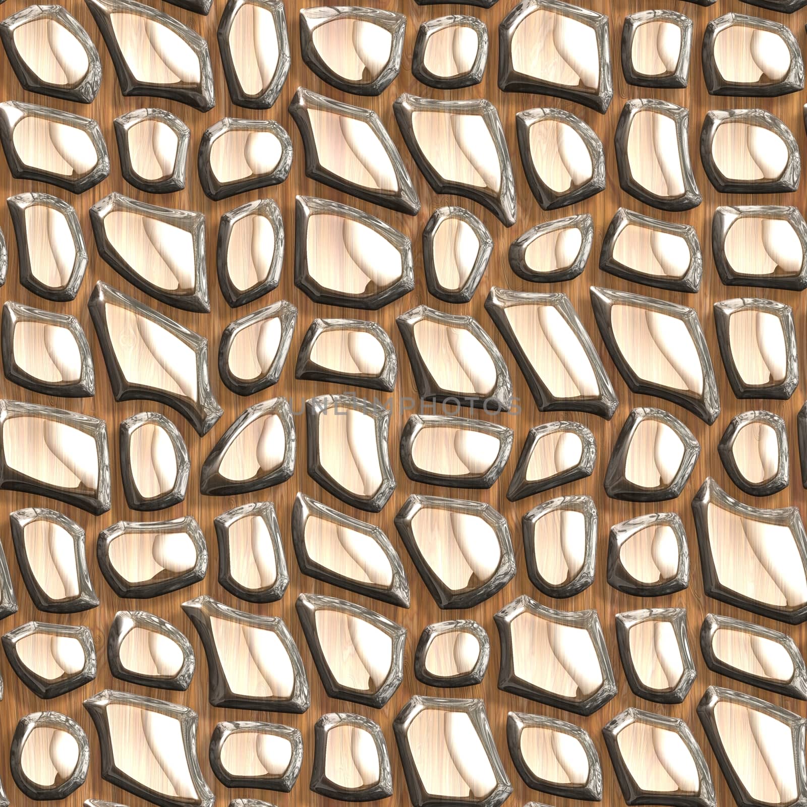 Wood surfaces sparkling glass tile seamless pattern.