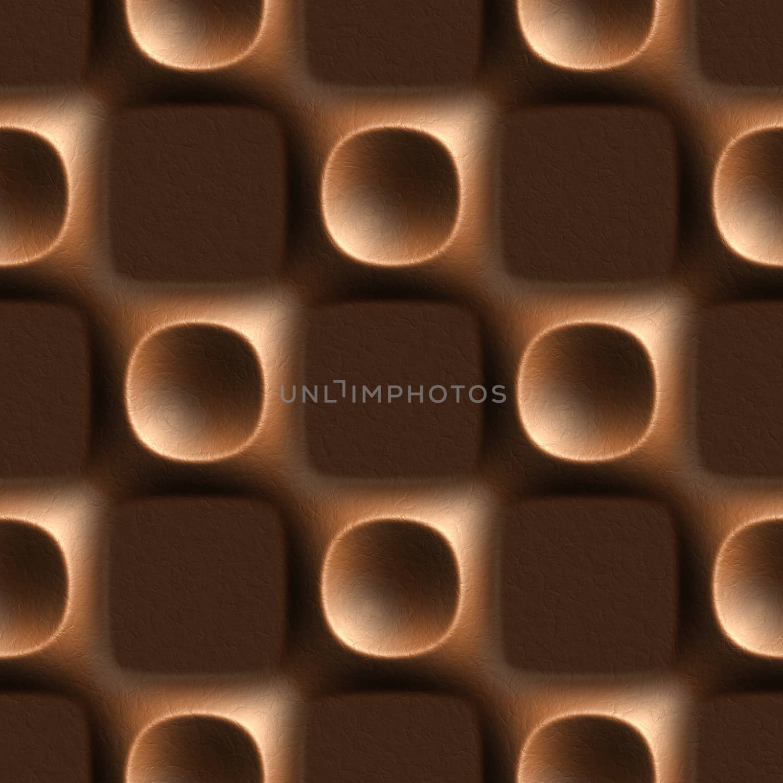 3d seamless tile pattern brown leather background.