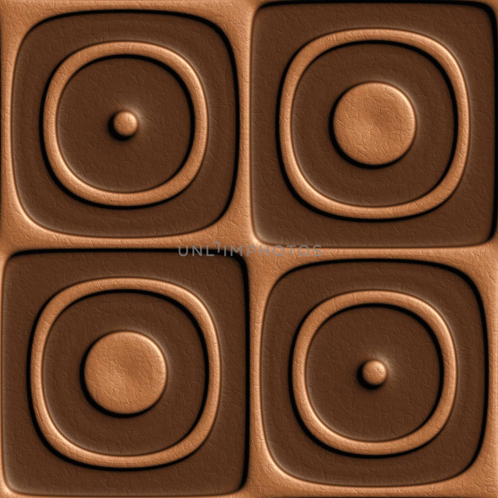 3d seamless tile pattern brown leather background.