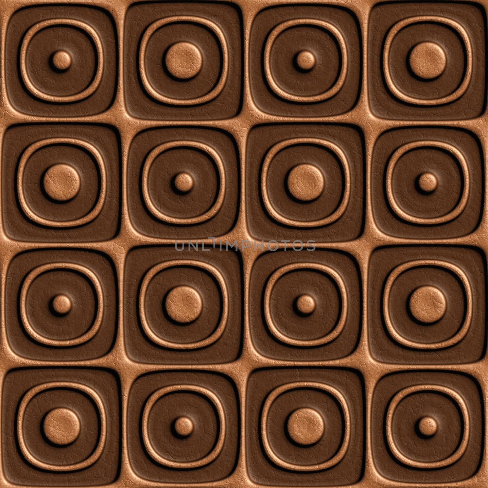 3d seamless tile pattern brown leather background.