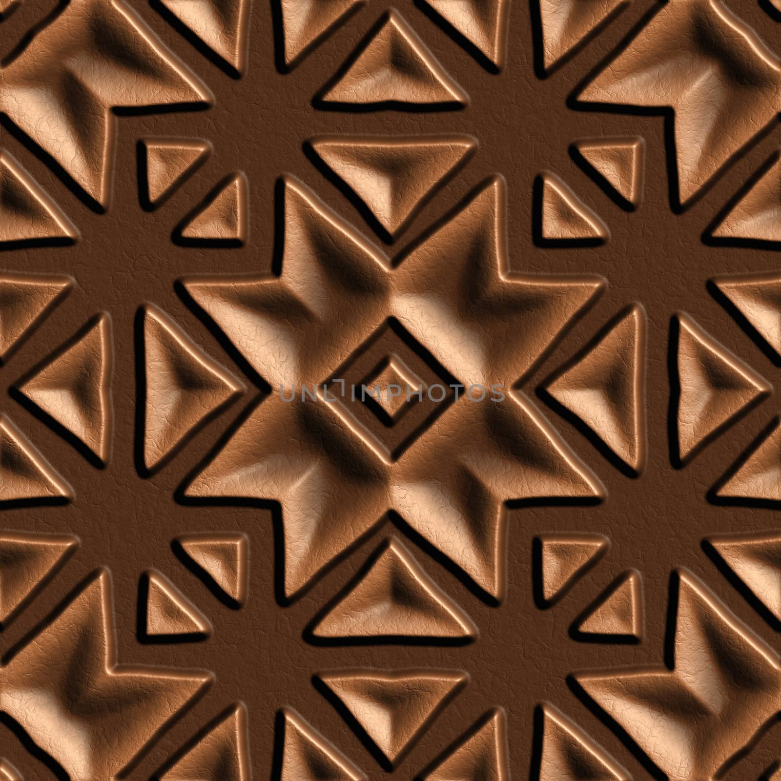 3d seamless tile pattern brown leather background.