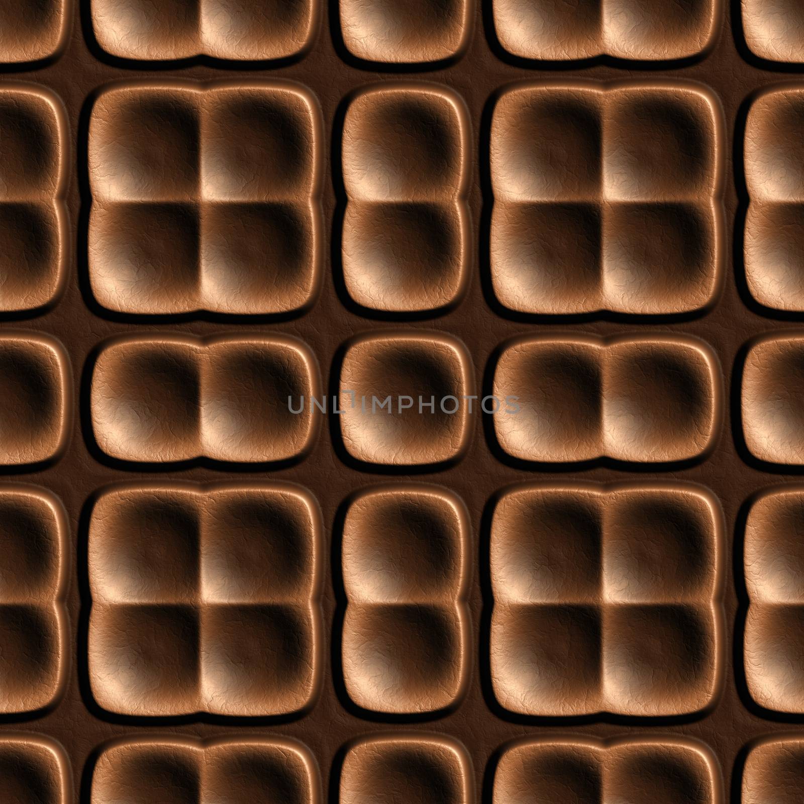 3d seamless tile pattern brown leather background.