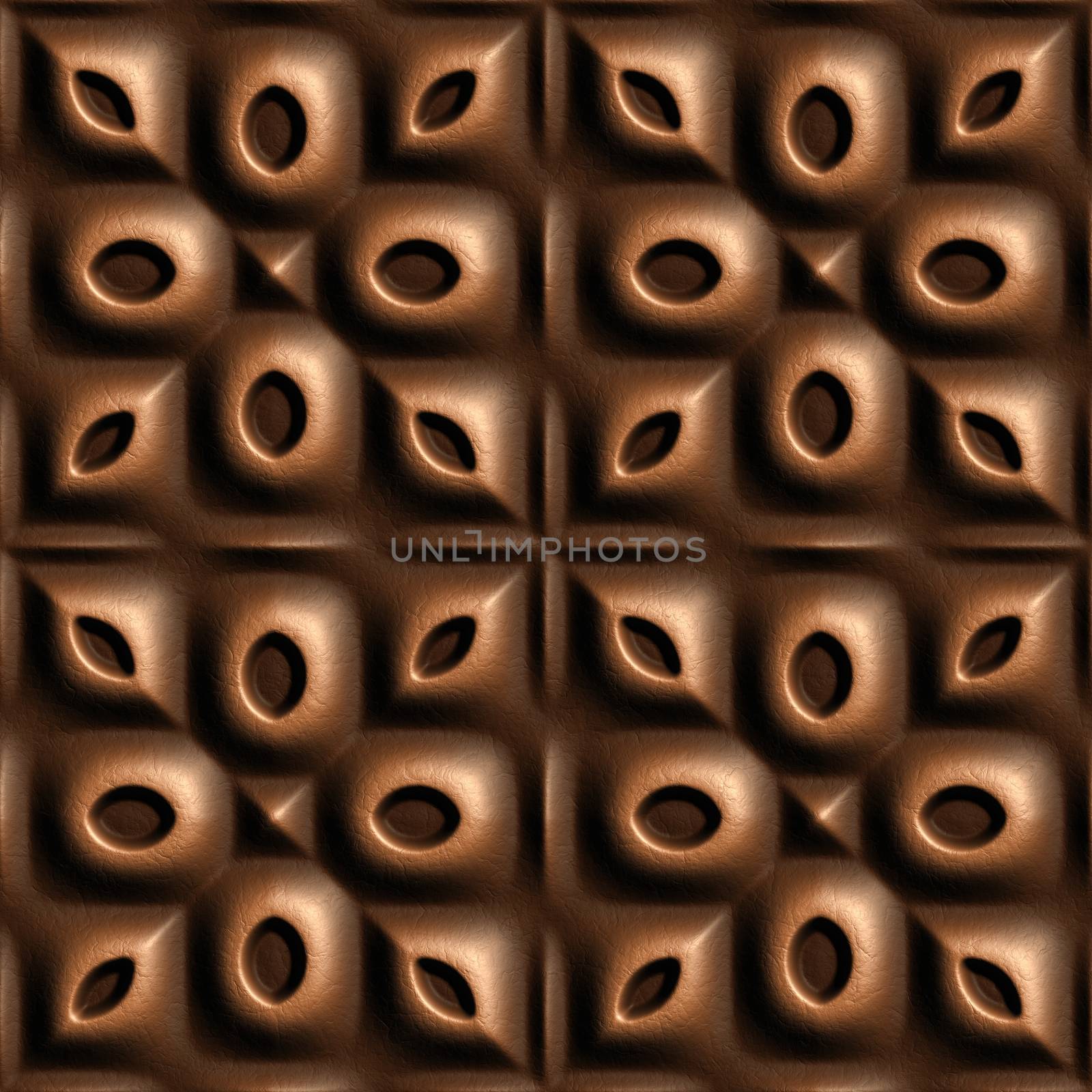 3d seamless tile pattern brown leather background.