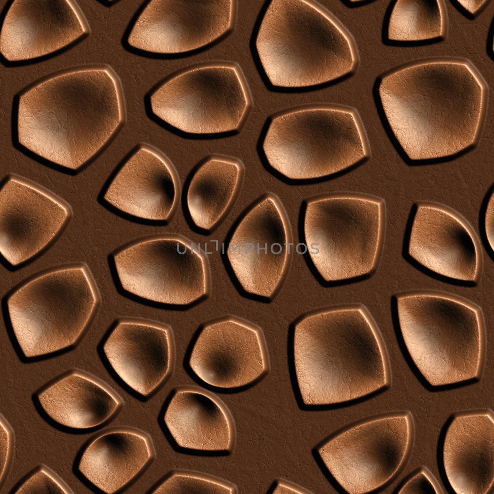 3d seamless tile pattern brown leather background.