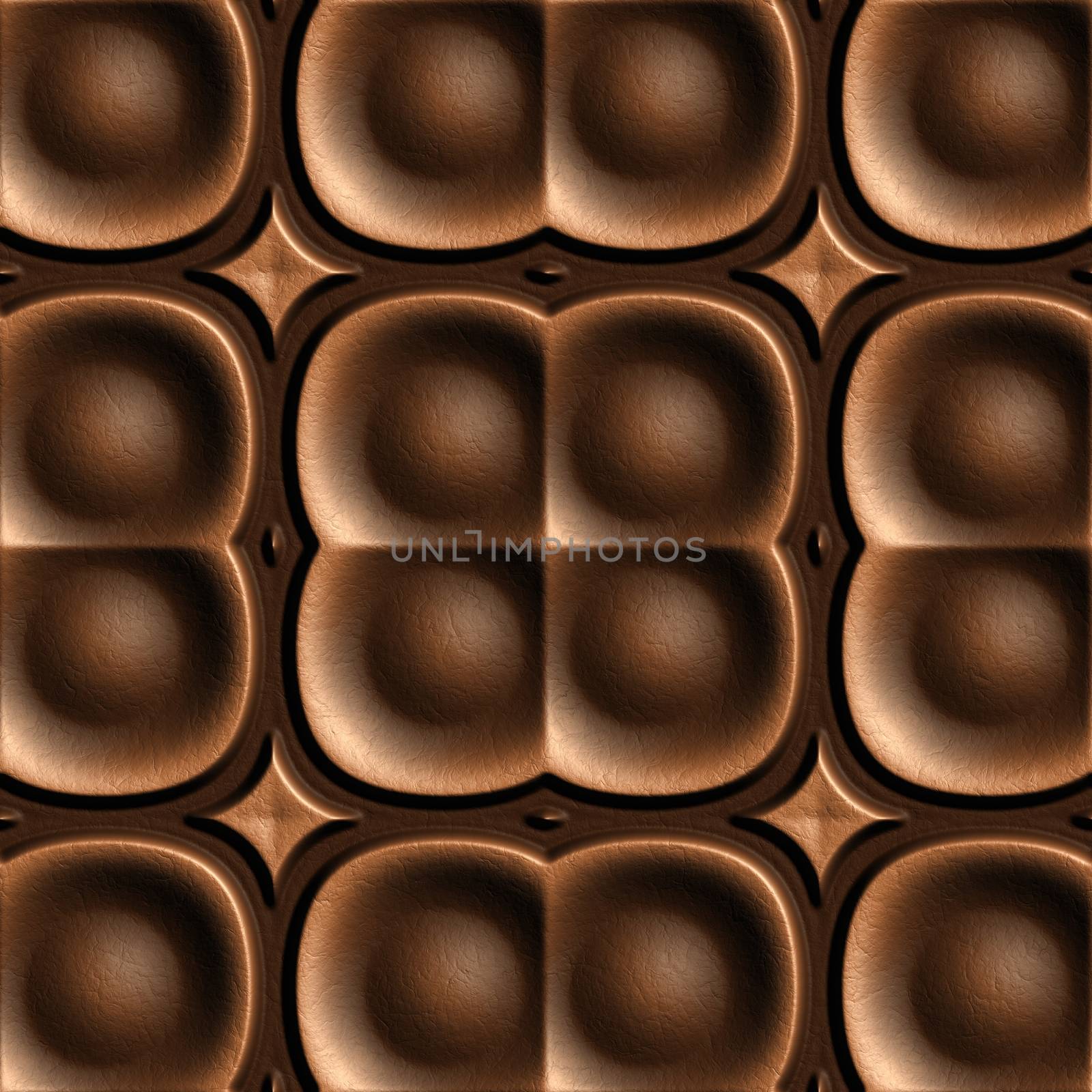 3d seamless tile pattern brown leather background.