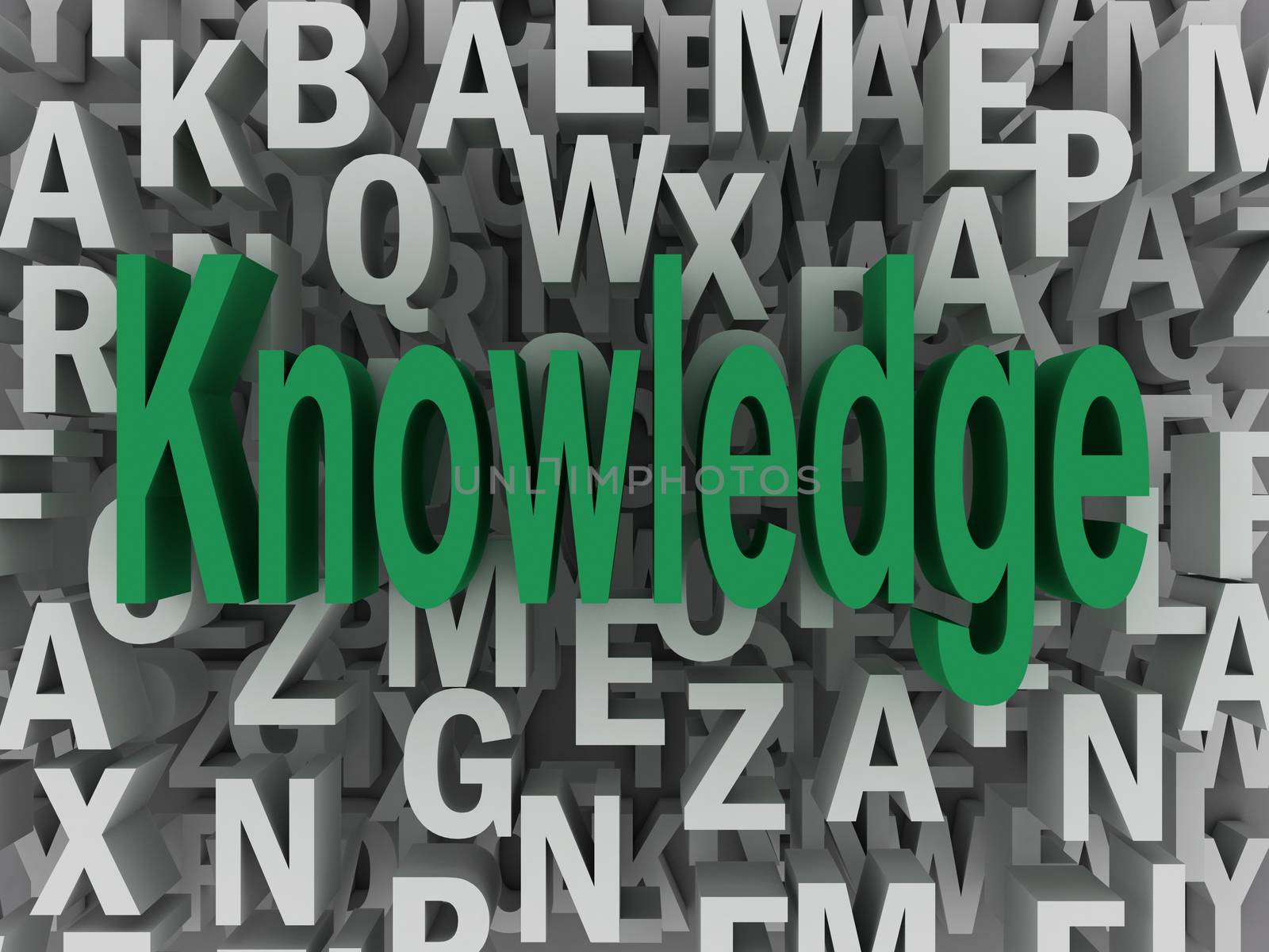 3d Knowledge concept word cloud concept by dacasdo