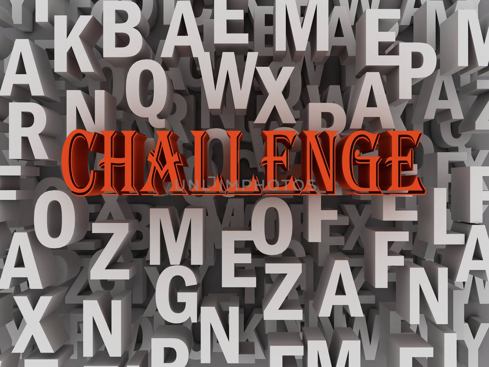 3d Challenge Concept word cloud