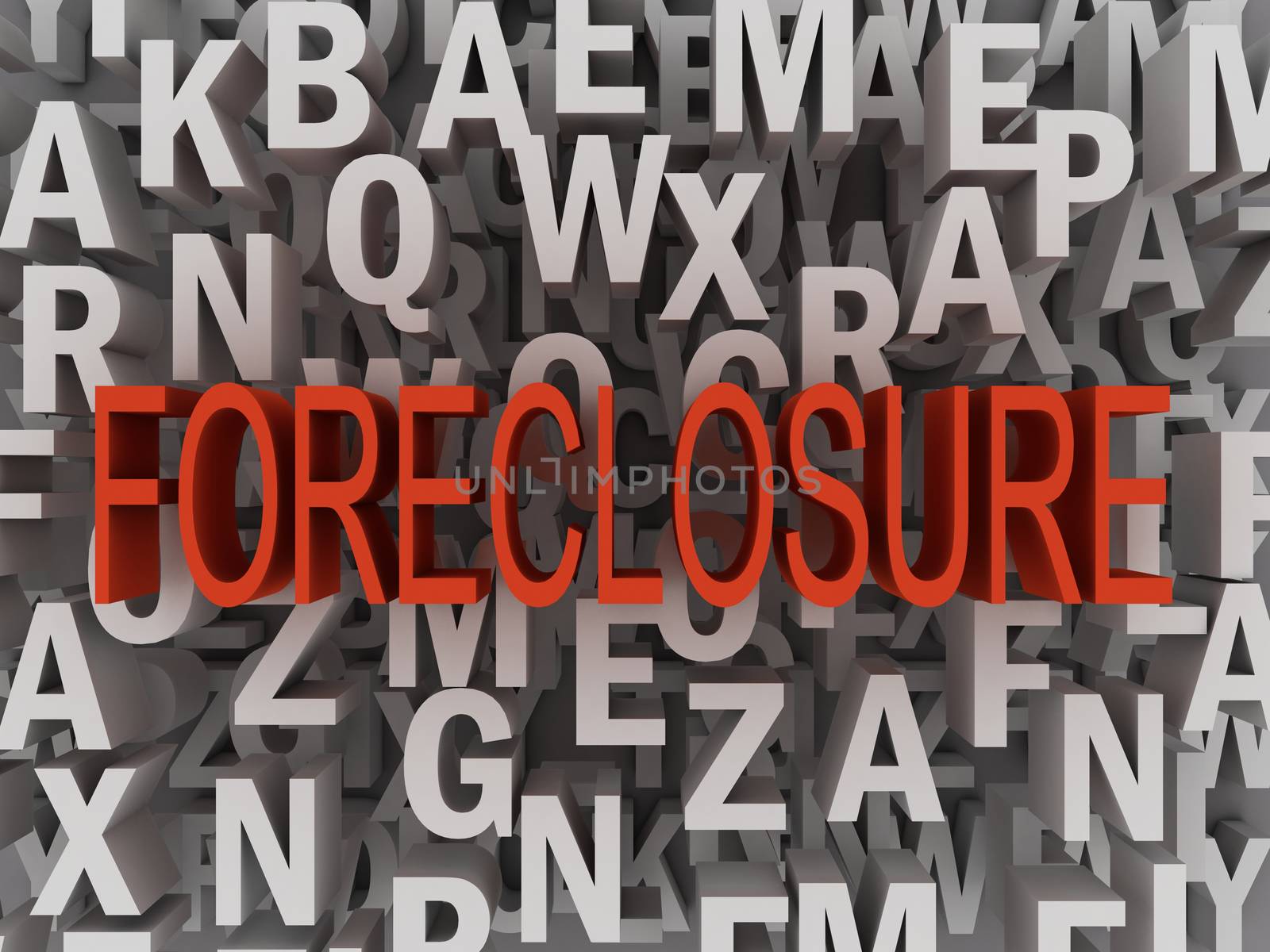 3d Foreclosure Concept word cloud by dacasdo