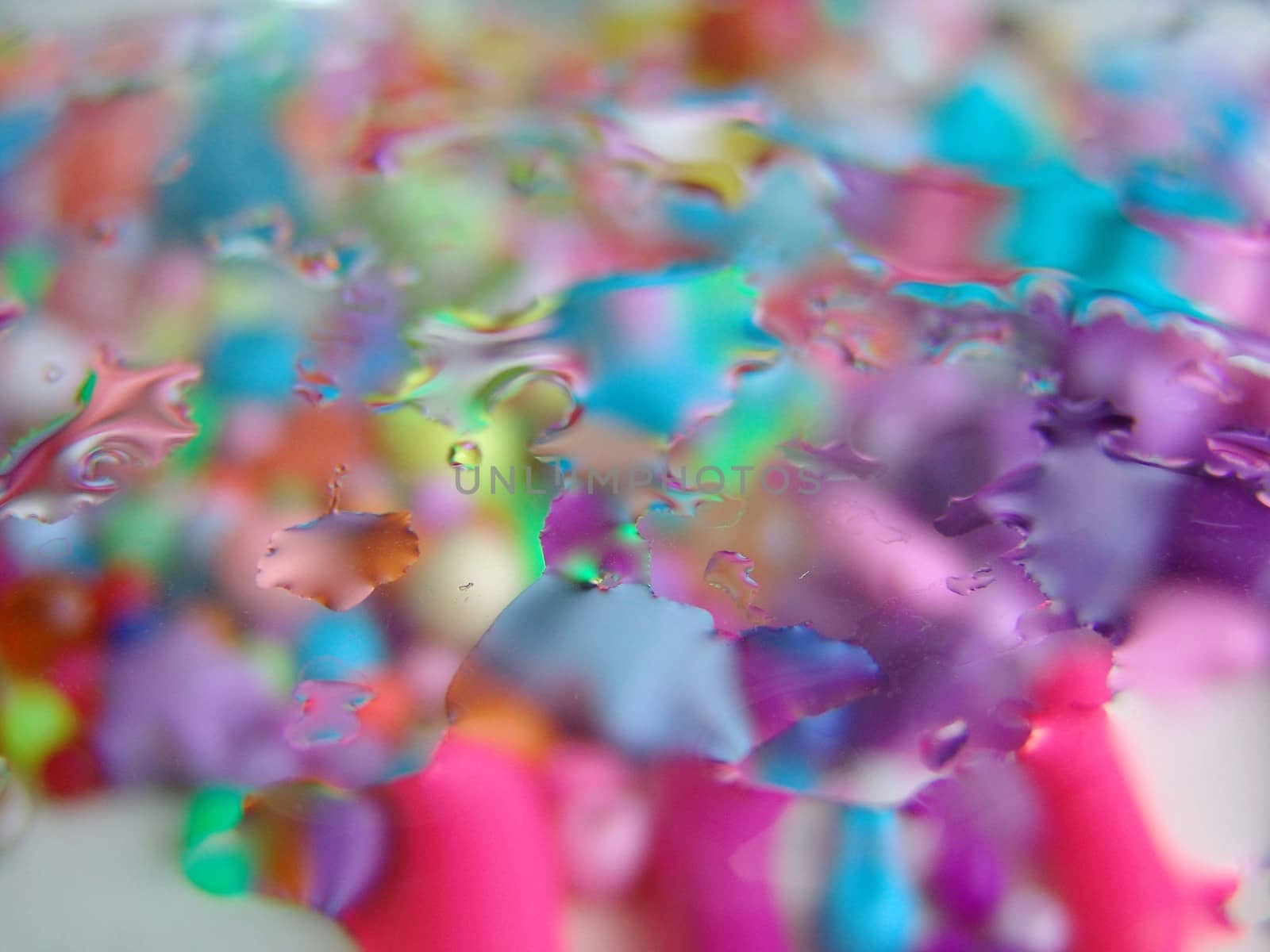 water drops on multicolor background
