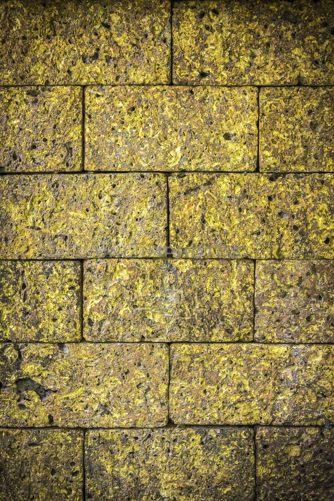 Texture and pattern of laterite stone wall