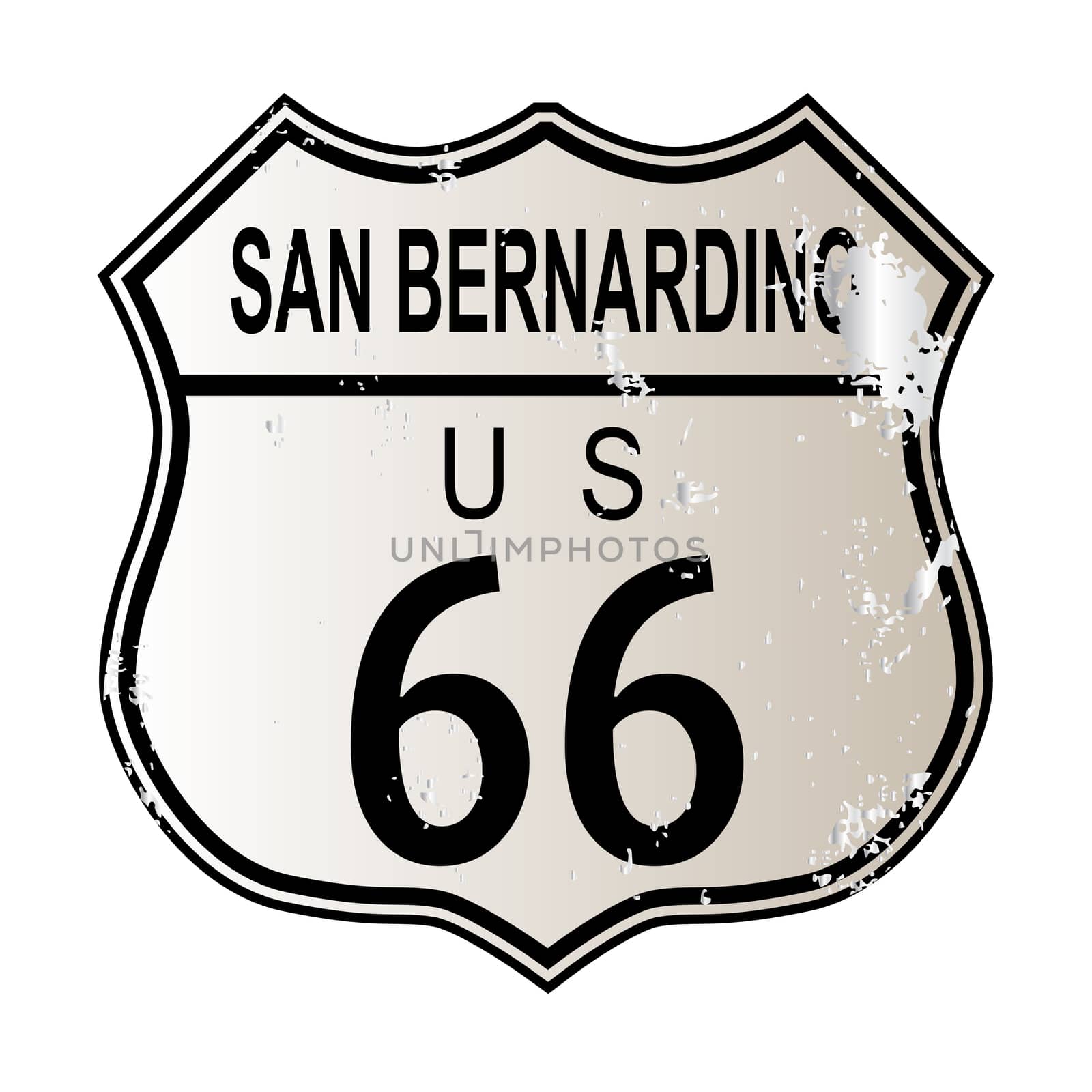 San Bernardino Route 66 Highway Sign by Bigalbaloo