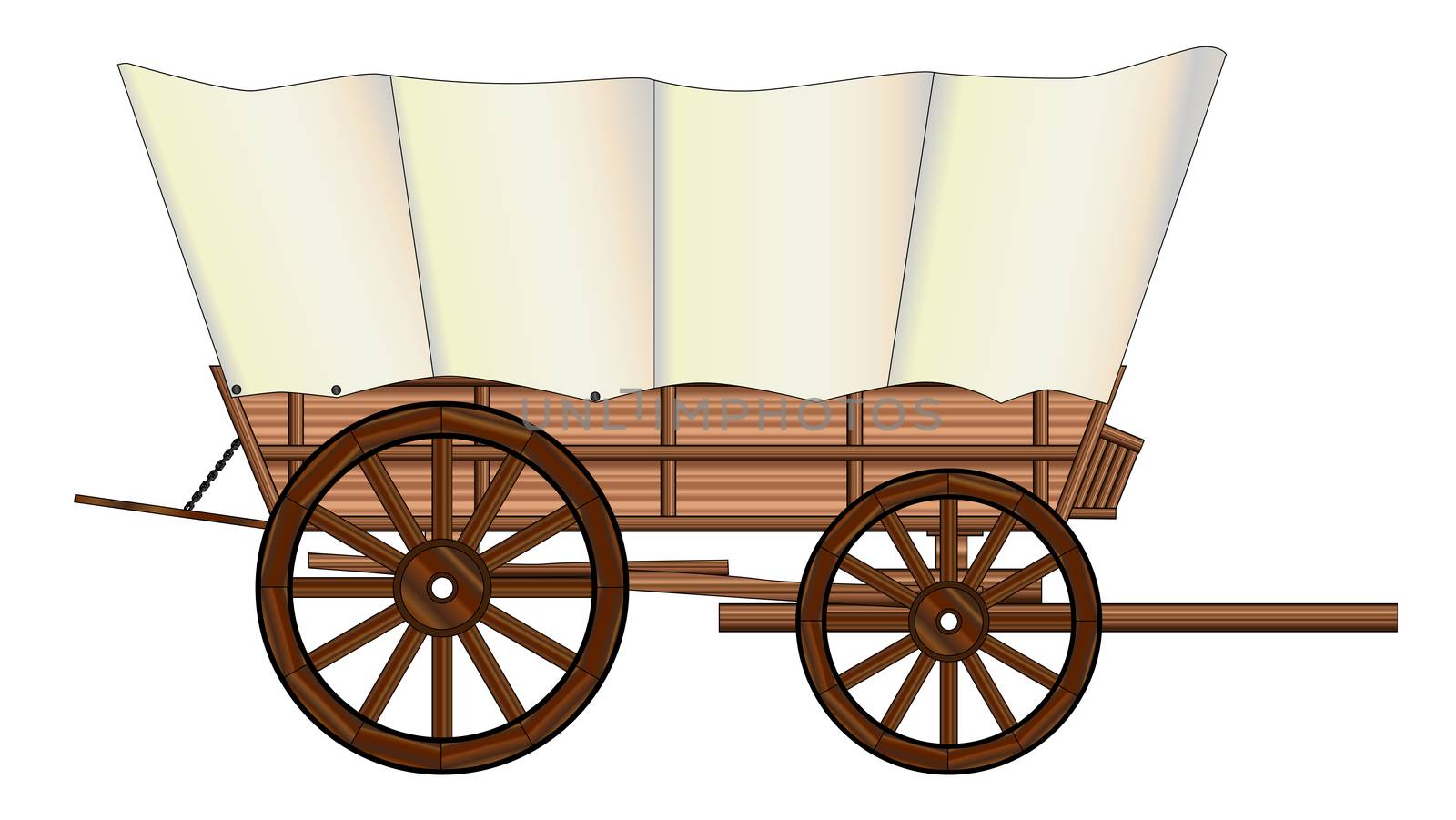 A typical wheel from a western covered wagon