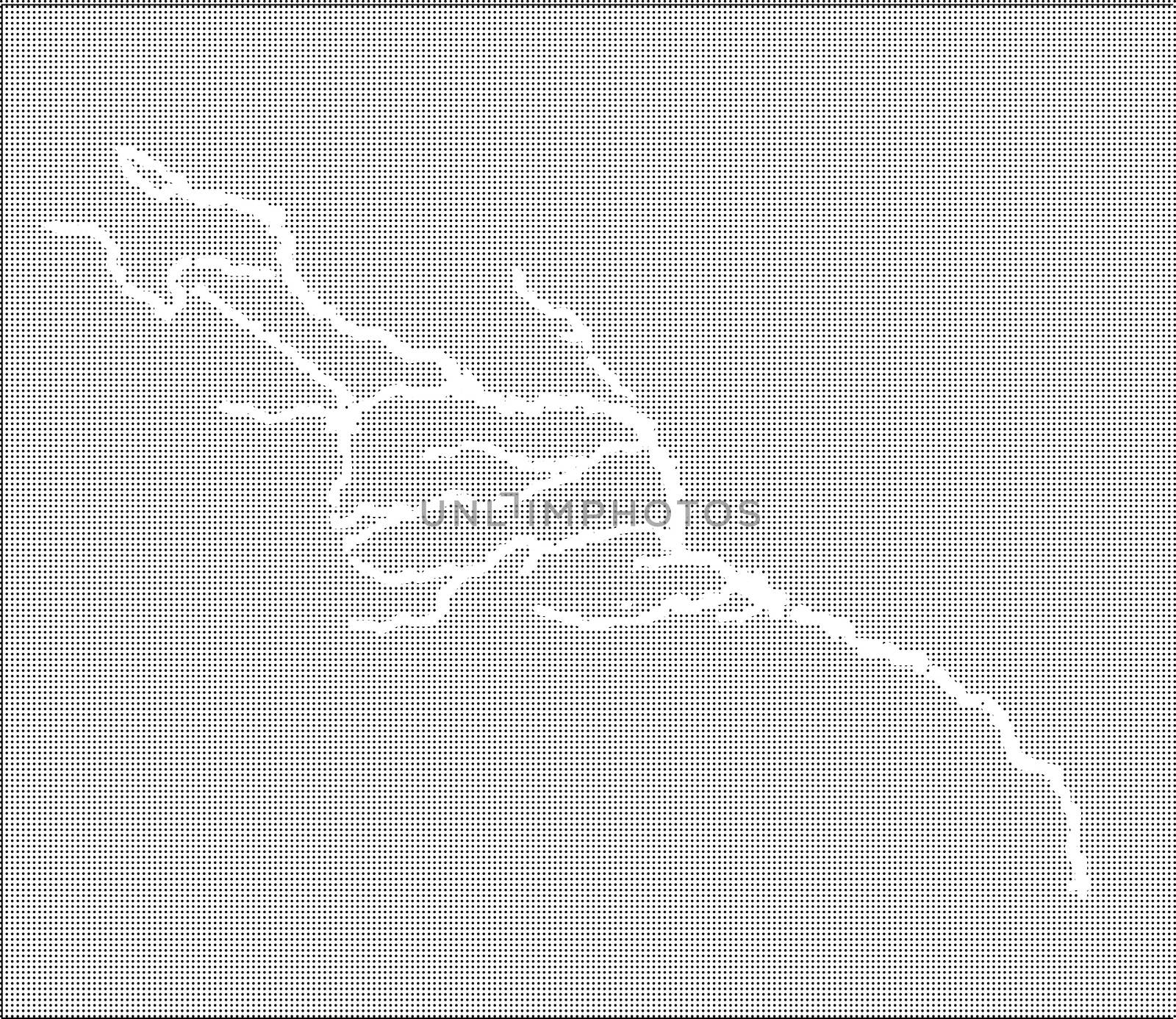 Halftone map of the Colorado River and tributaries