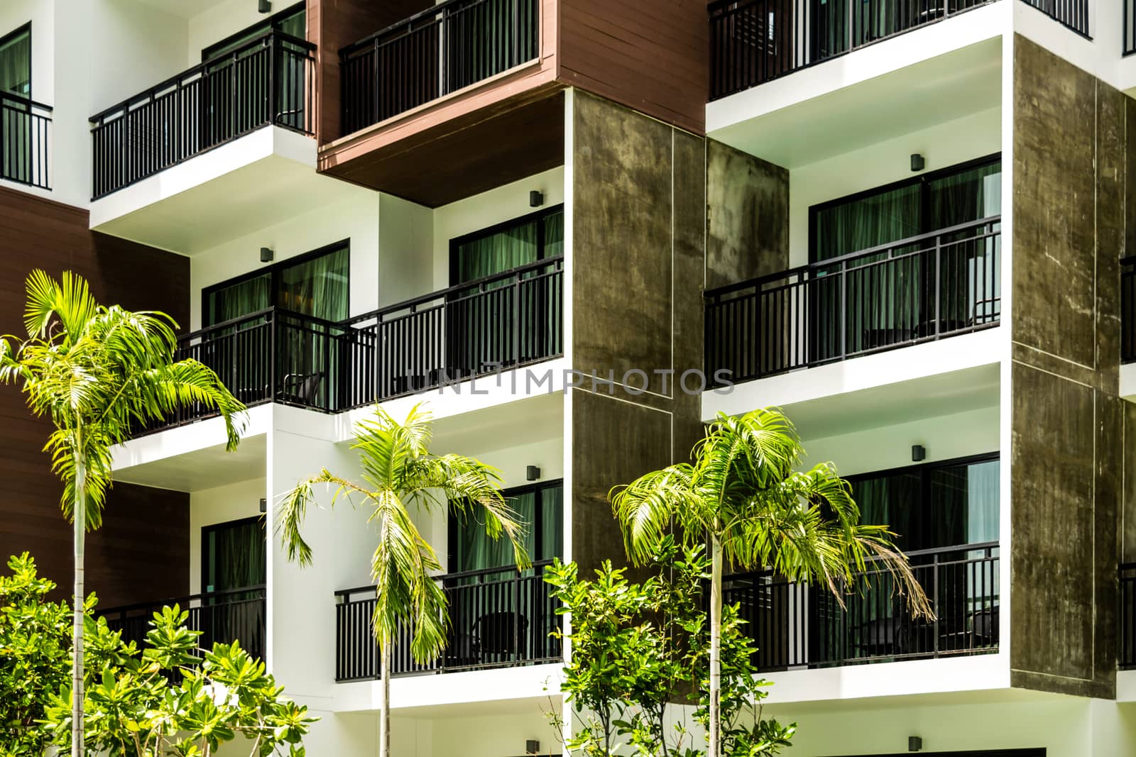 condominium and swiming pool life of City people in modern town.