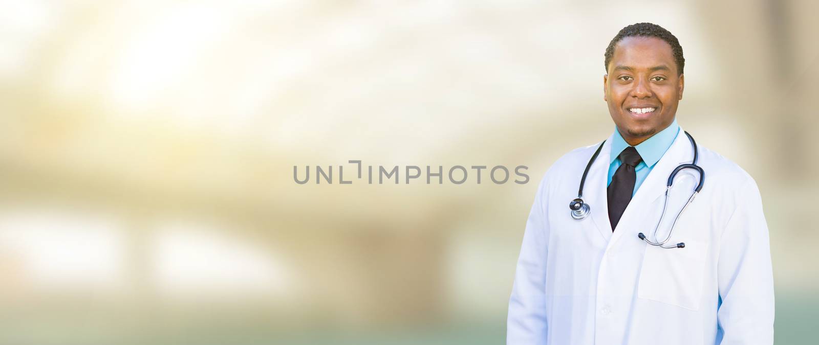 African American Male Doctor, Nurse or Pharmacist with Room For Text.
