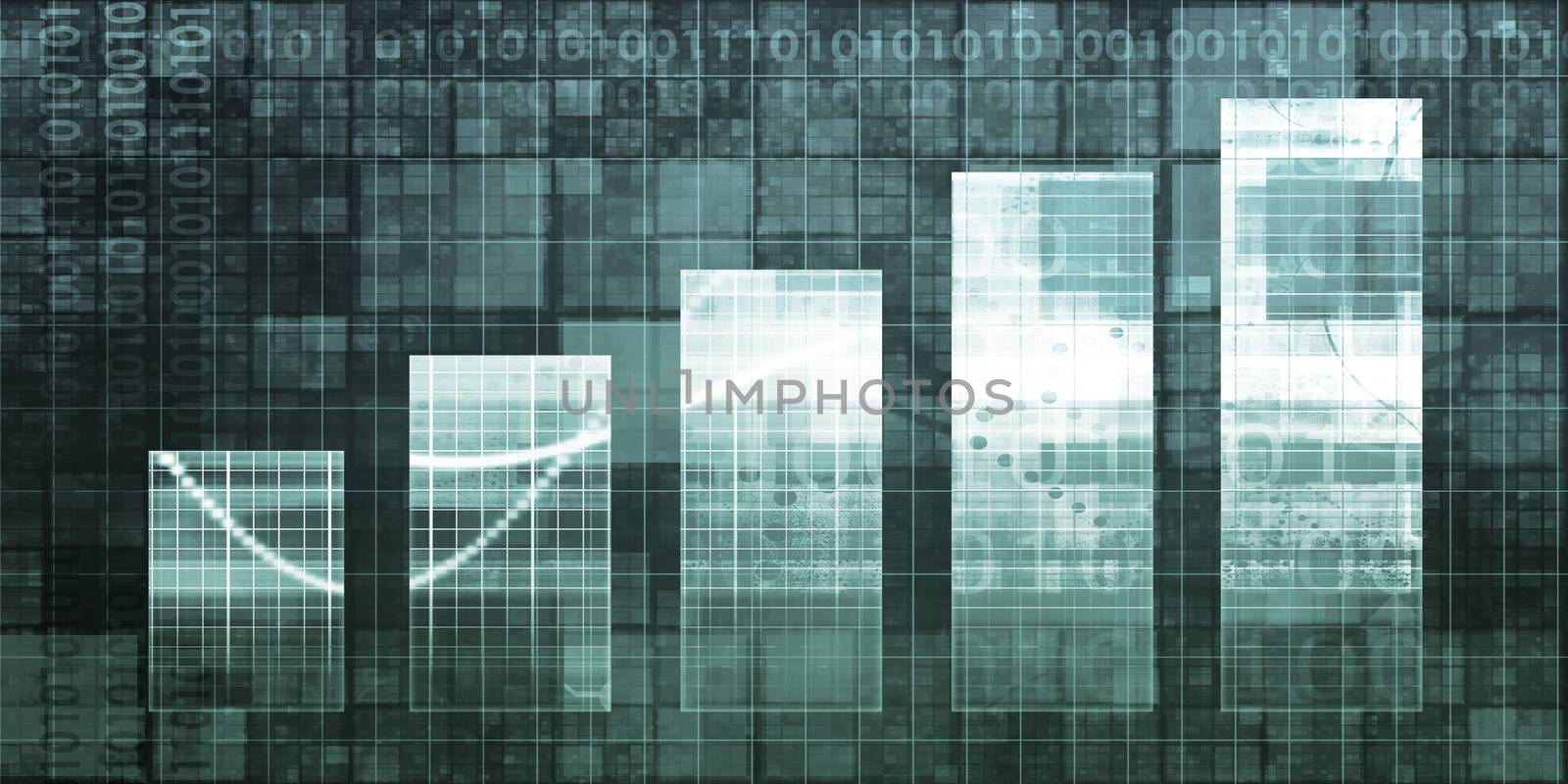 Bar Chart Technology Abstract Background for Presentation