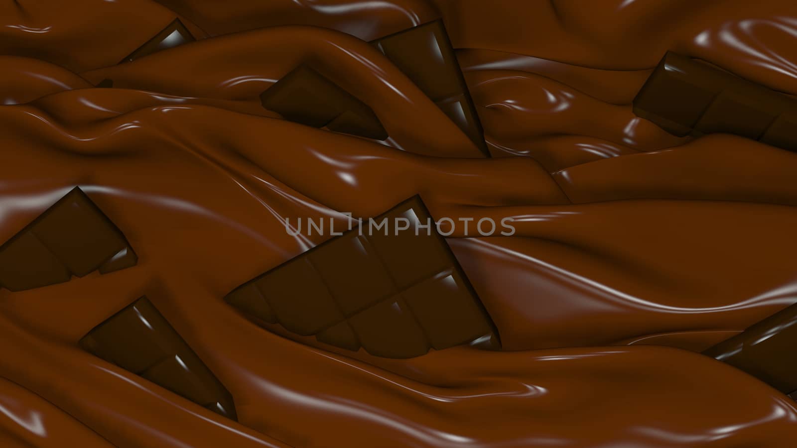 3D Illustration Abstract Chocolate Background  by brux