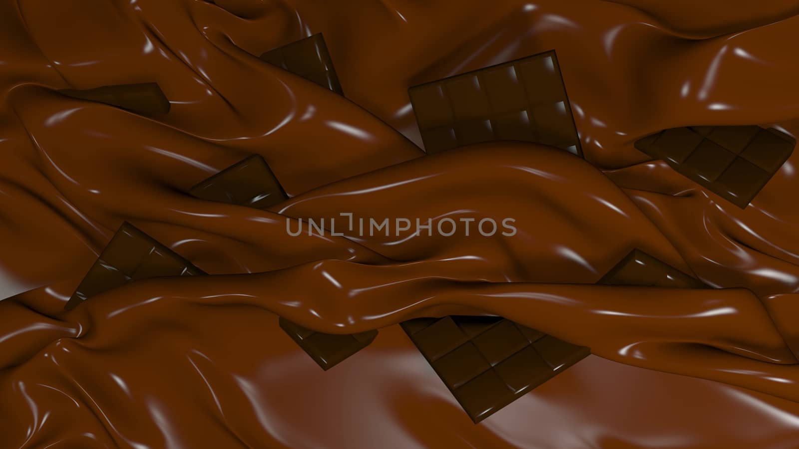 3D Illustration Abstract Chocolate Background by brux