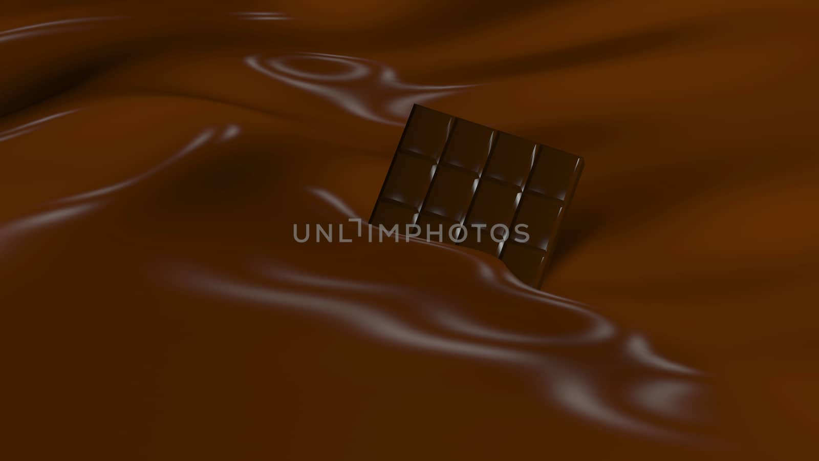 3D Illustration Abstract Chocolate Background by brux