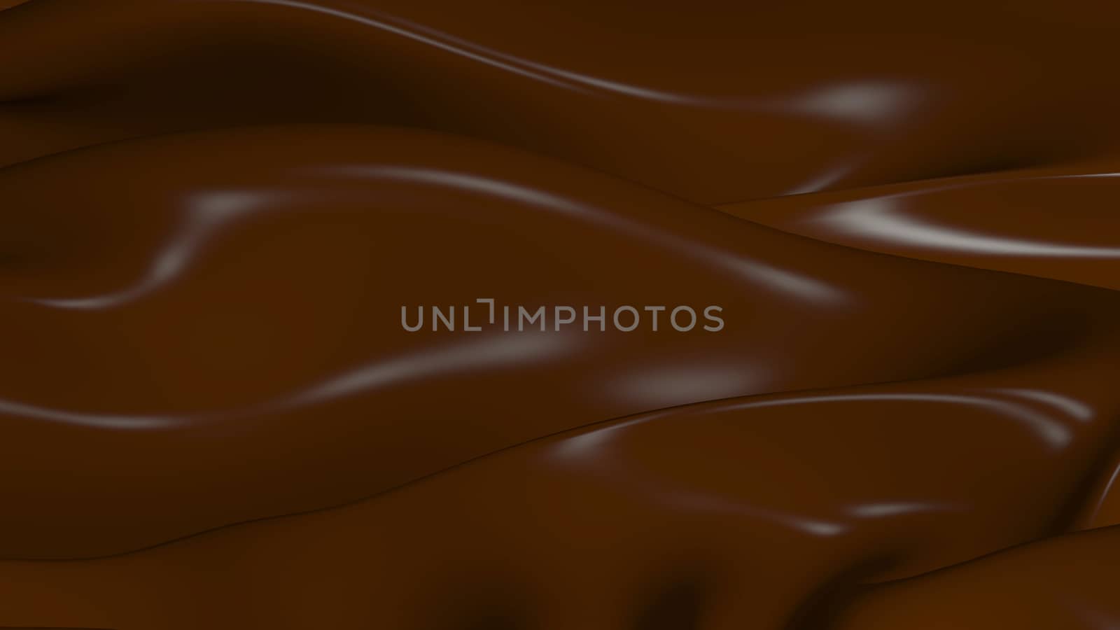 3D Illustration Abstract Chocolate Background with Glare