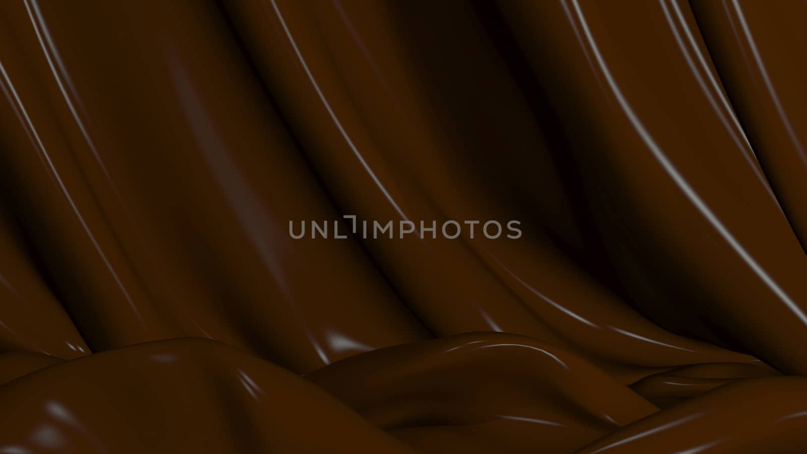 3D Illustration Abstract Chocolate Background with Glare