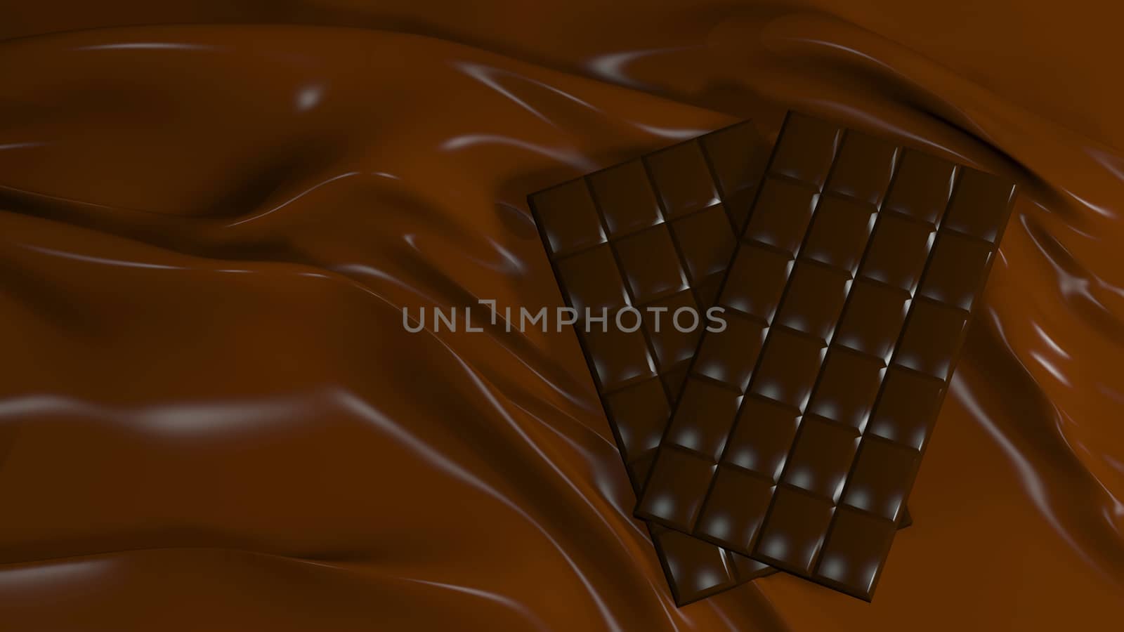 3D Illustration Abstract Chocolate Background  by brux