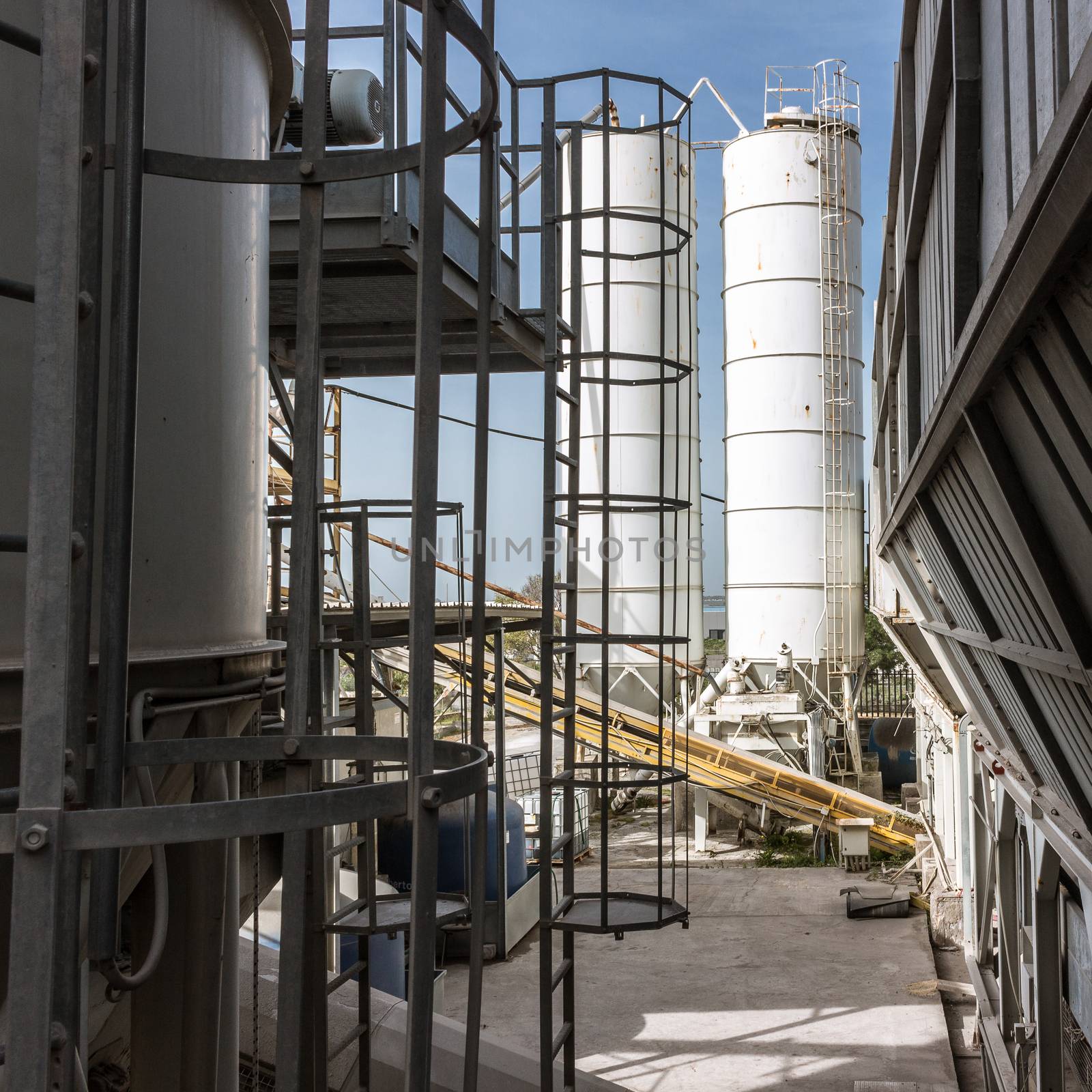 The Cement factory and related white silos