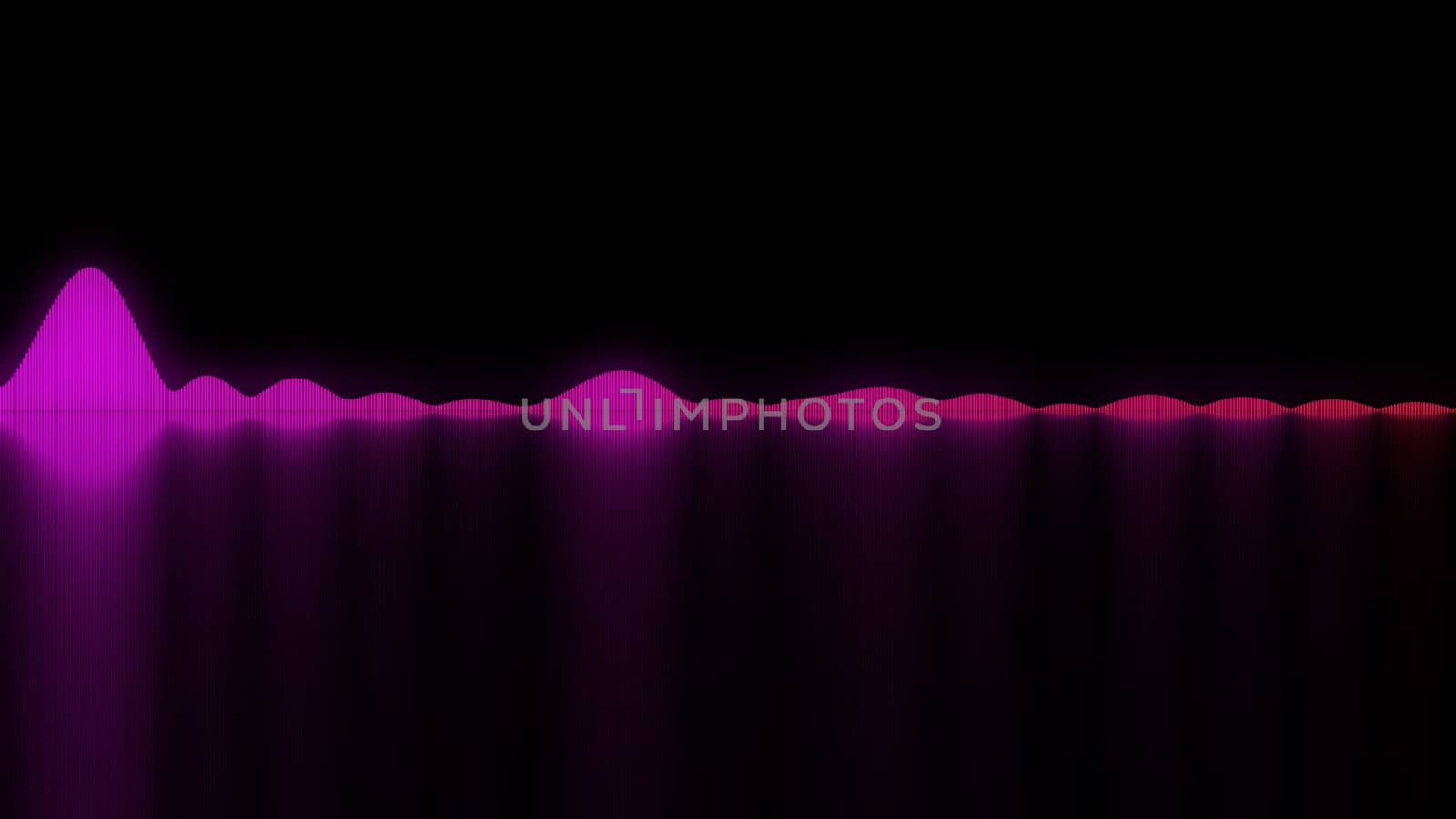 Colorful sound waves. Good background for audio concepts. 3D rendering