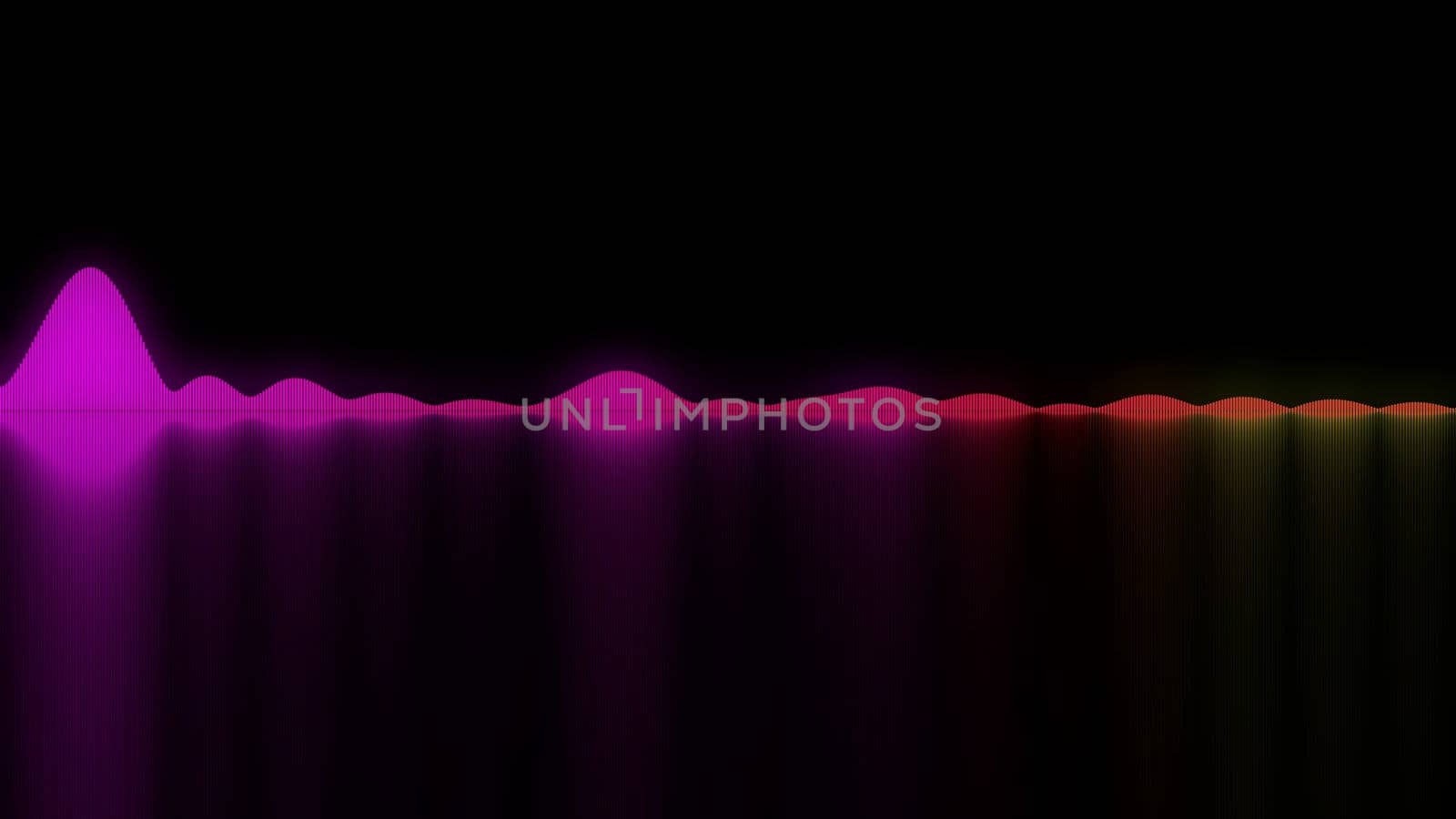 Colorful sound waves. Good background for audio concepts. 3D rendering