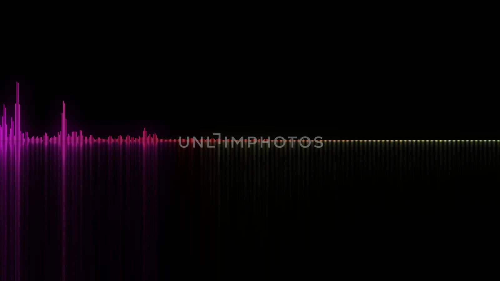 Colorful sound waves. Good background for audio concepts. 3D rendering