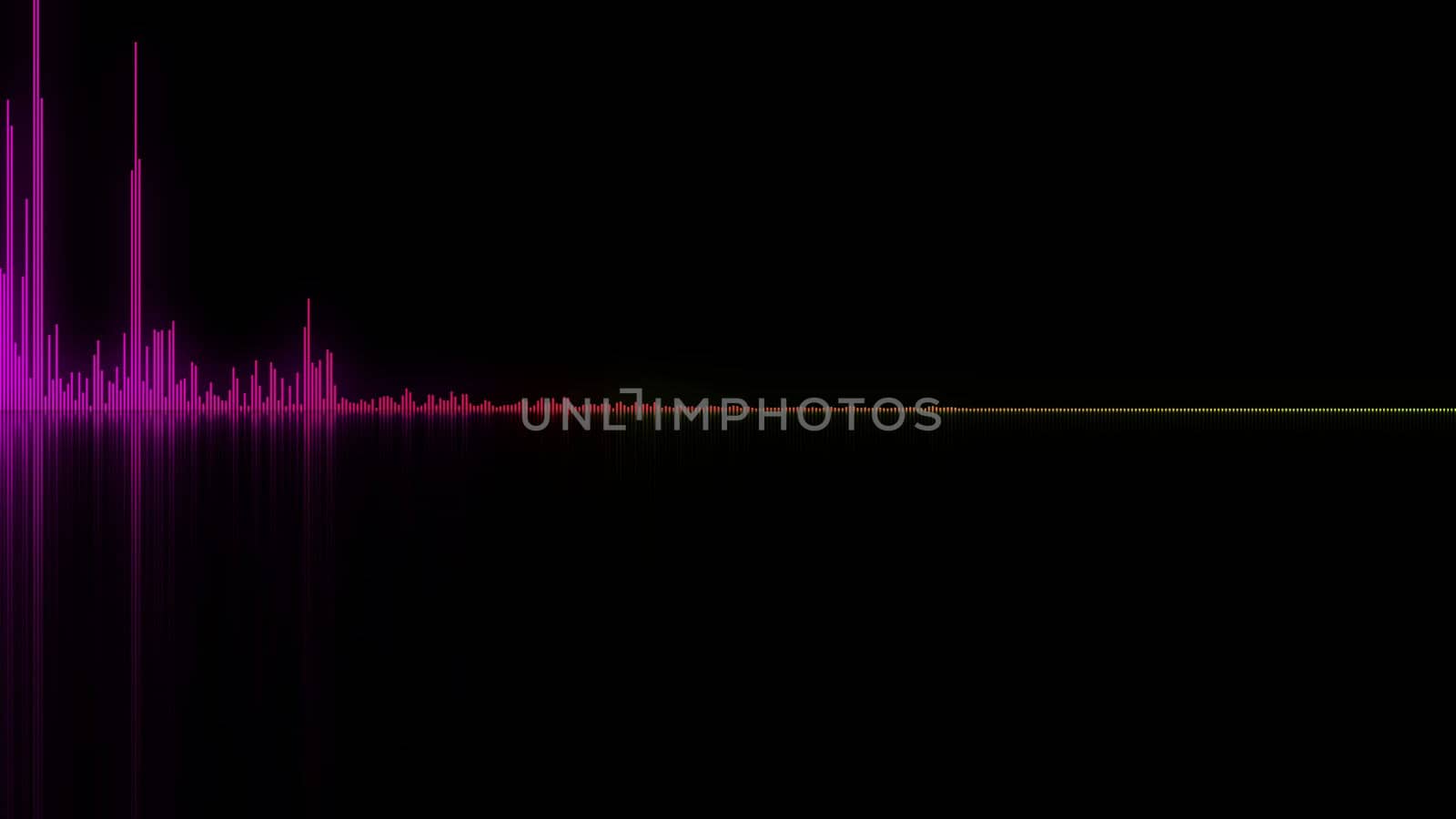 Colorful sound waves. Good background for audio concepts. 3D rendering